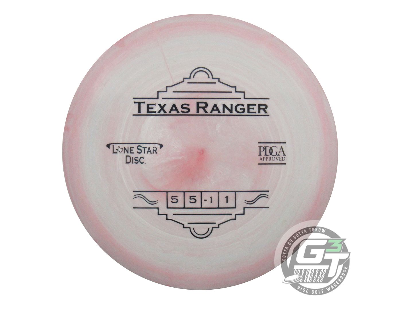USED Lone Star Bravo Texas Ranger 175g Pink-Gray Black Stamp Midrange Golf Disc