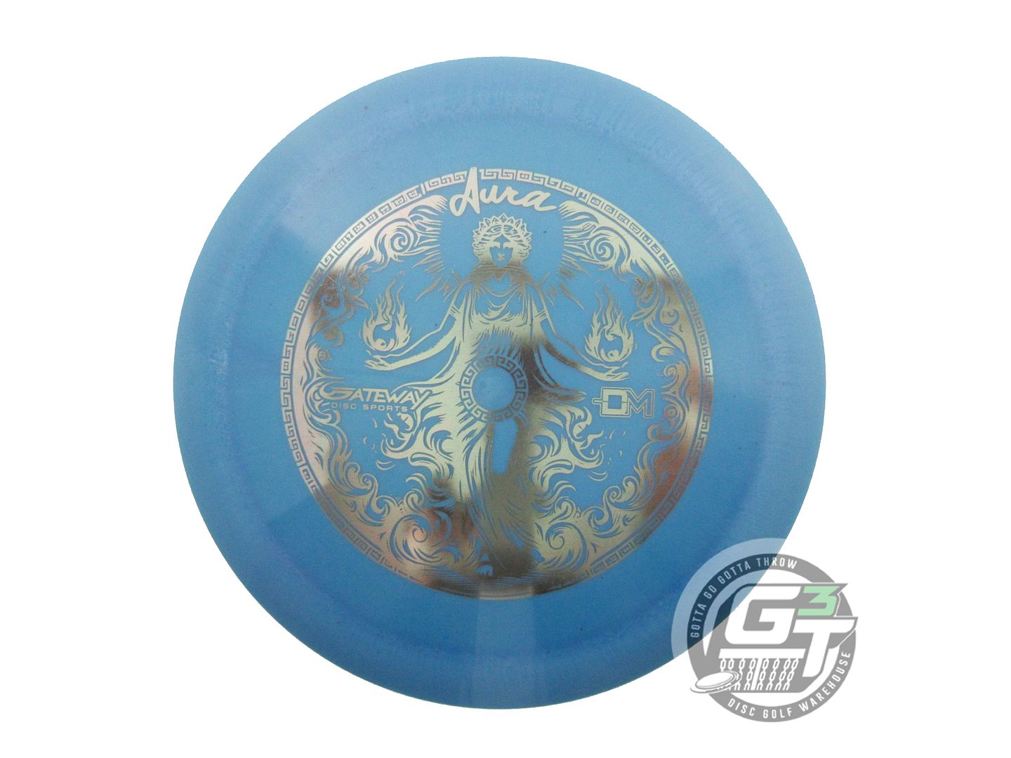 USED Gateway Platinum Aura 172g Blue Gray Foil Distance Driver Golf Disc