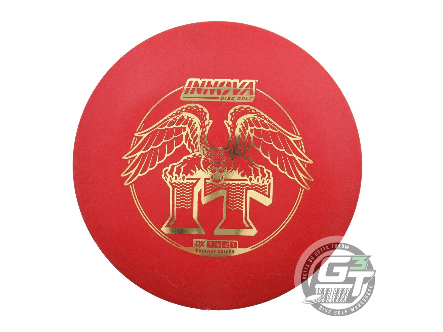 USED Innova DX Invader 168g Red Gold Foil Putter Golf Disc