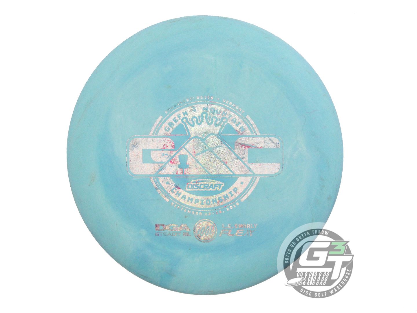 USED DGA [LE] Swirly Flex Steady BL 160g Teal Silver Glitter Foil Putter Disc
