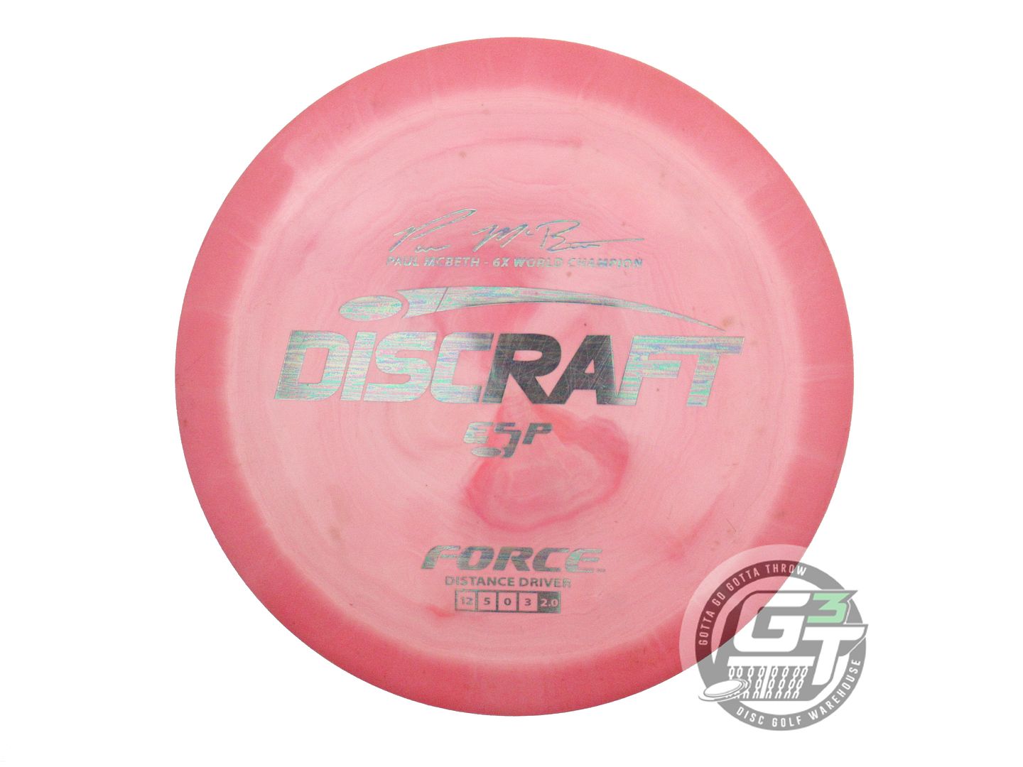 USED Discraft [McBETH] ESP Force 175g Pink Oil Slick Foil Distance Driver Disc