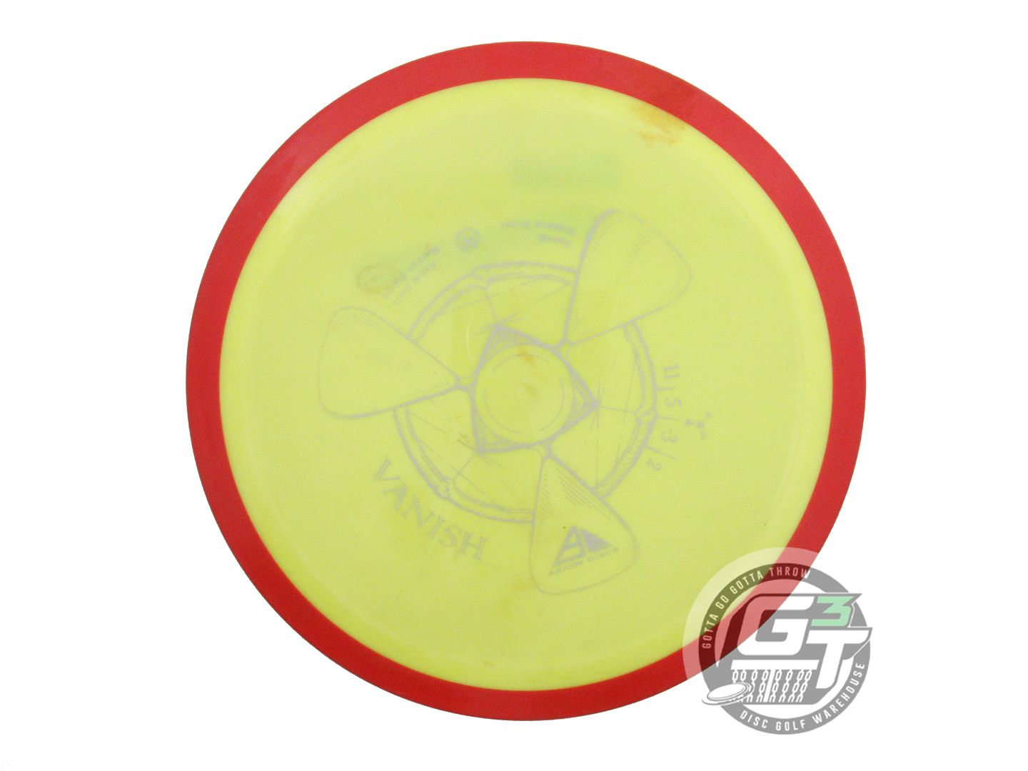 USED Axiom Discs Neutron Vanish 173g Yellow Red Rim Distance Driver Golf Disc