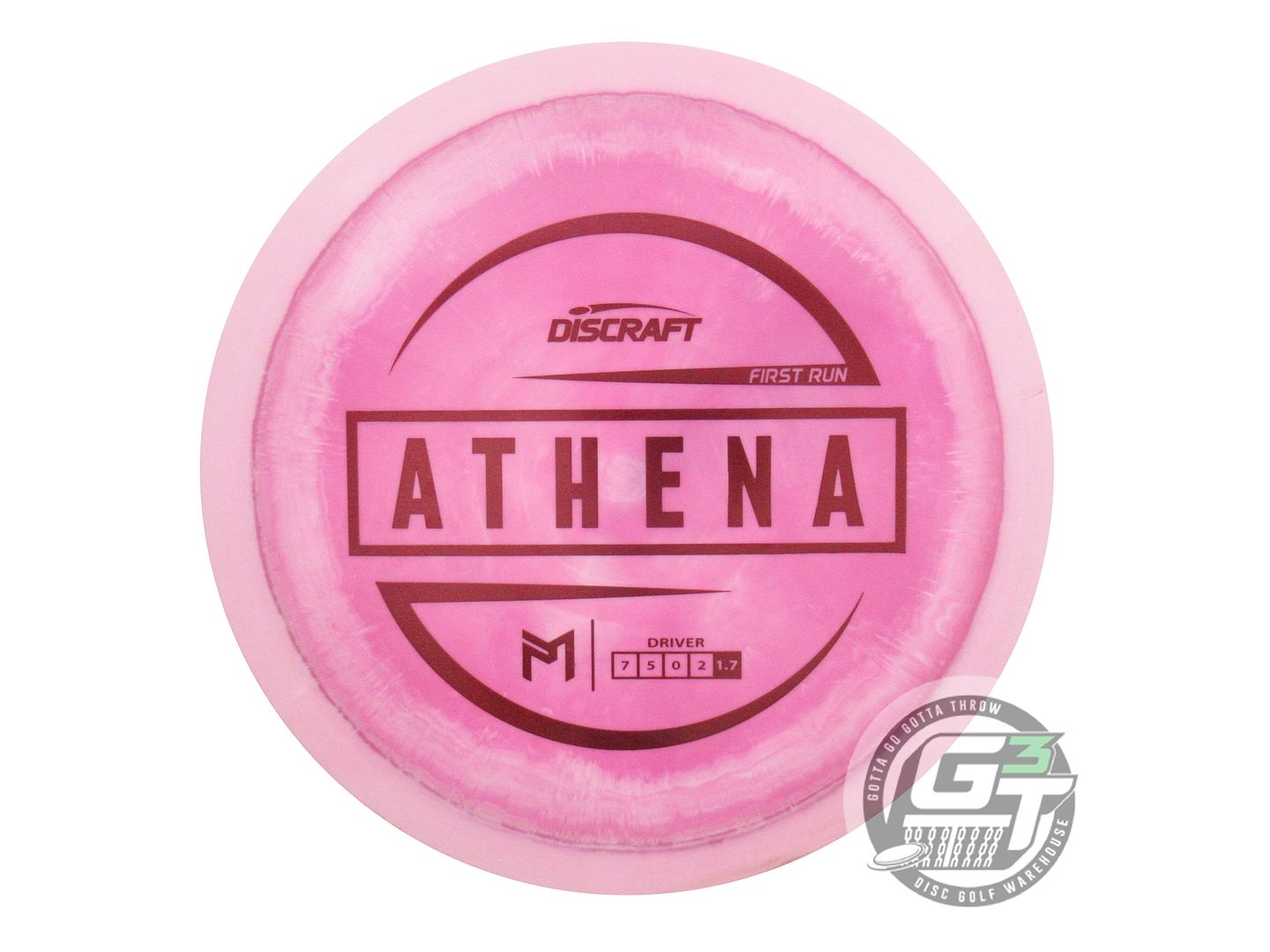 USED Discraft [McBETH] FIRST RUN ESP Athena 174g Pink Maroon Stamp Driver Disc