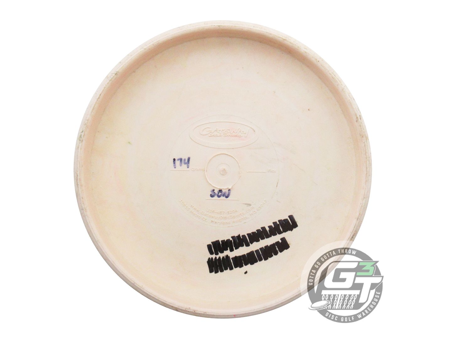 USED Black Zombie BLANK TOP Prototype SSS Radar 174g White Putter Golf Disc