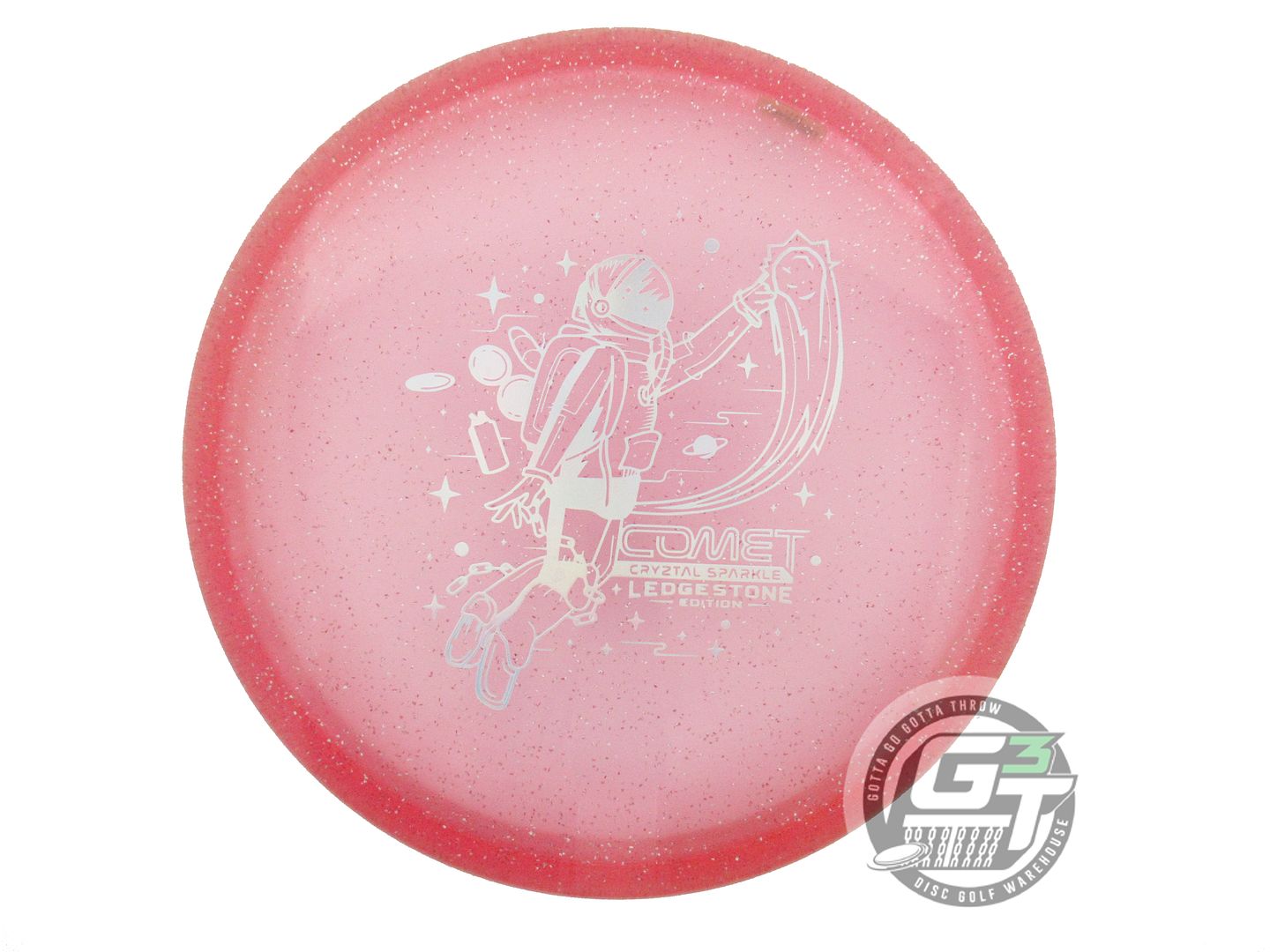 NOS Discraft [LEDGESTONE] CryZtal Sparkle Comet 180g Pink Midrange Golf Disc