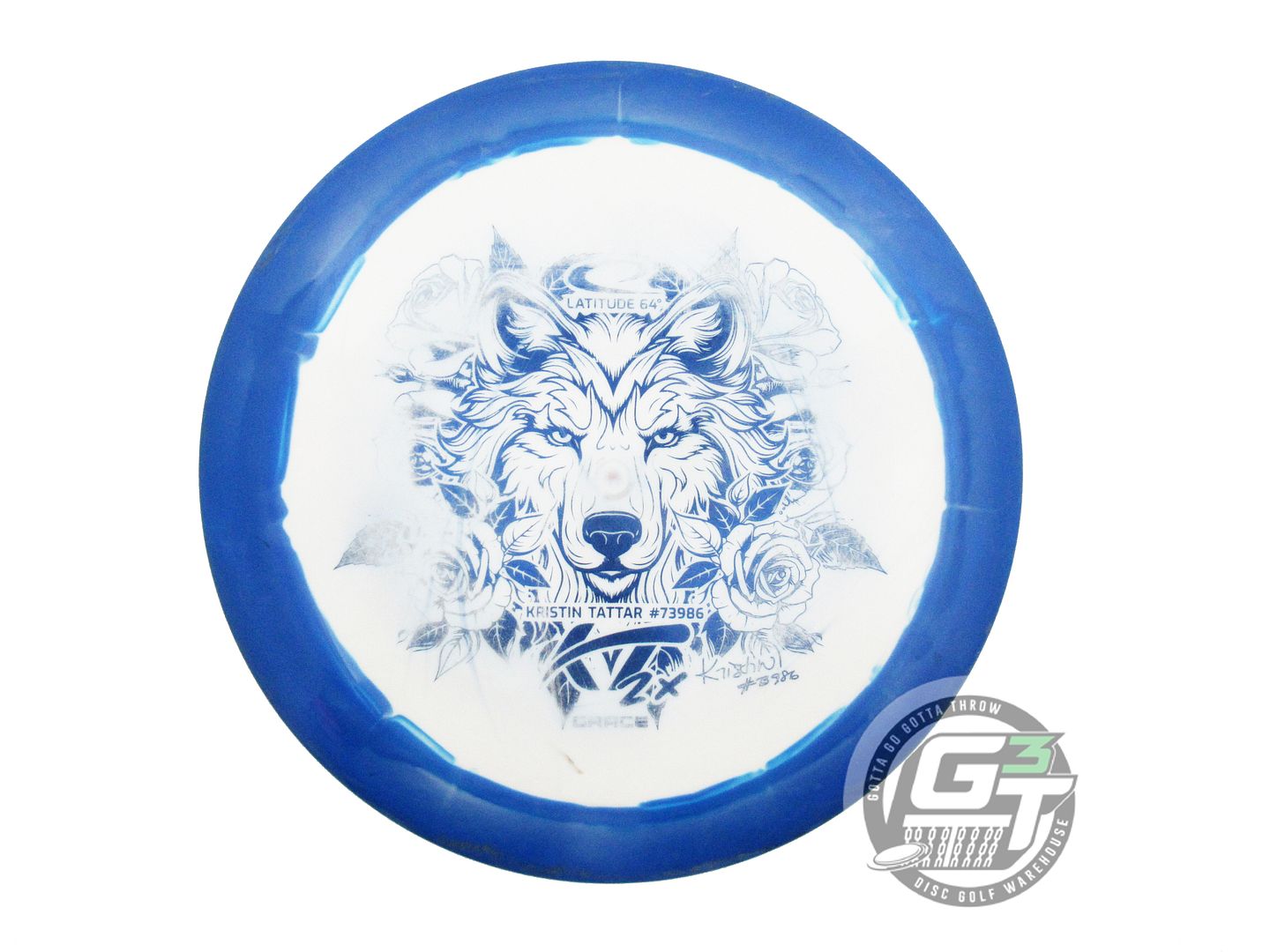 USED Latitude 64 [TATTAR] Royal Grand Orbit Grace 173g Blue-White Driver Disc