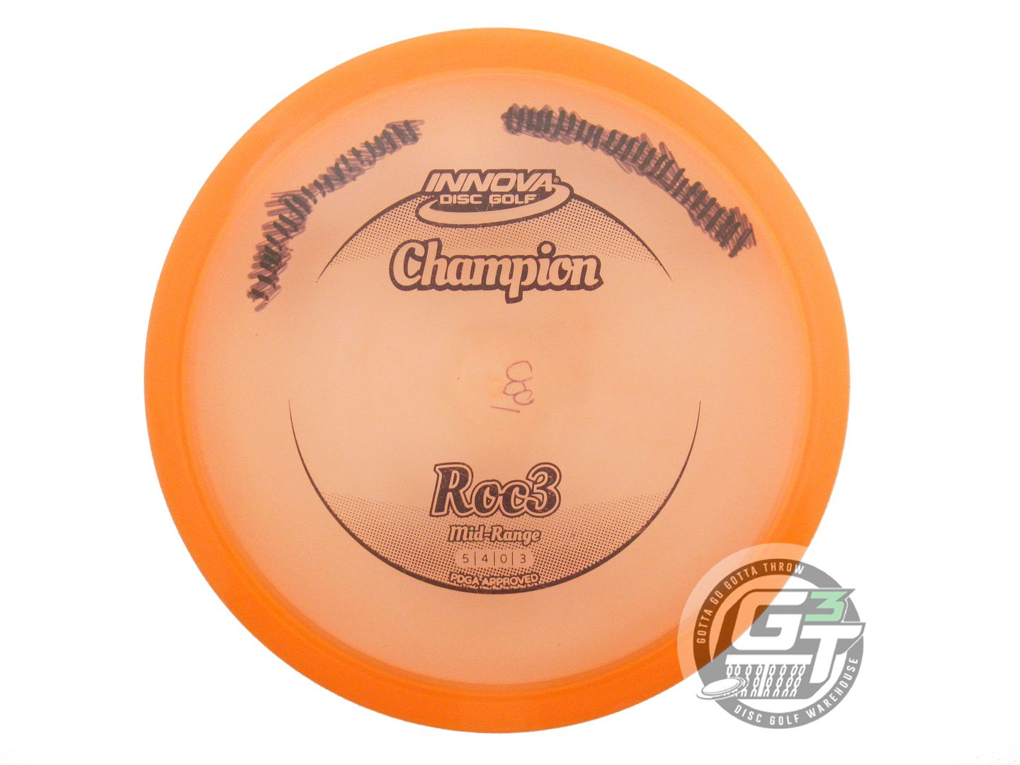 USED Innova Champion Roc3 180g Orange Black Stamp Midrange Golf Disc