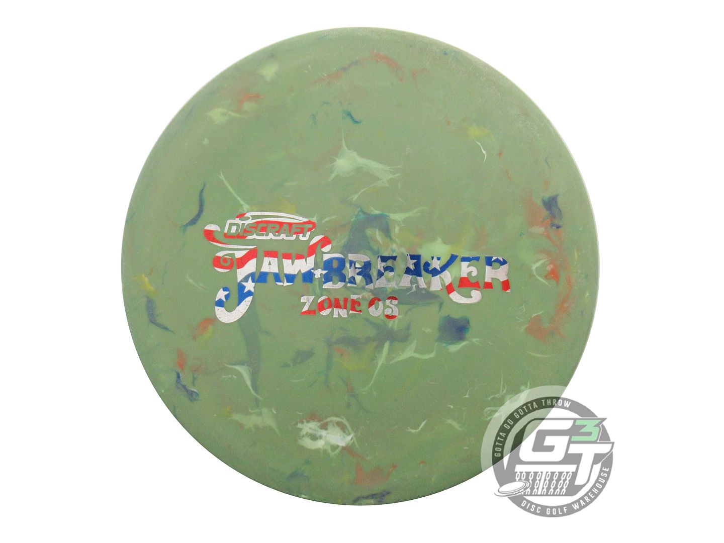 USED Discraft Jawbreaker Zone OS 173g Army Green Flag WARPED Putter Golf Disc