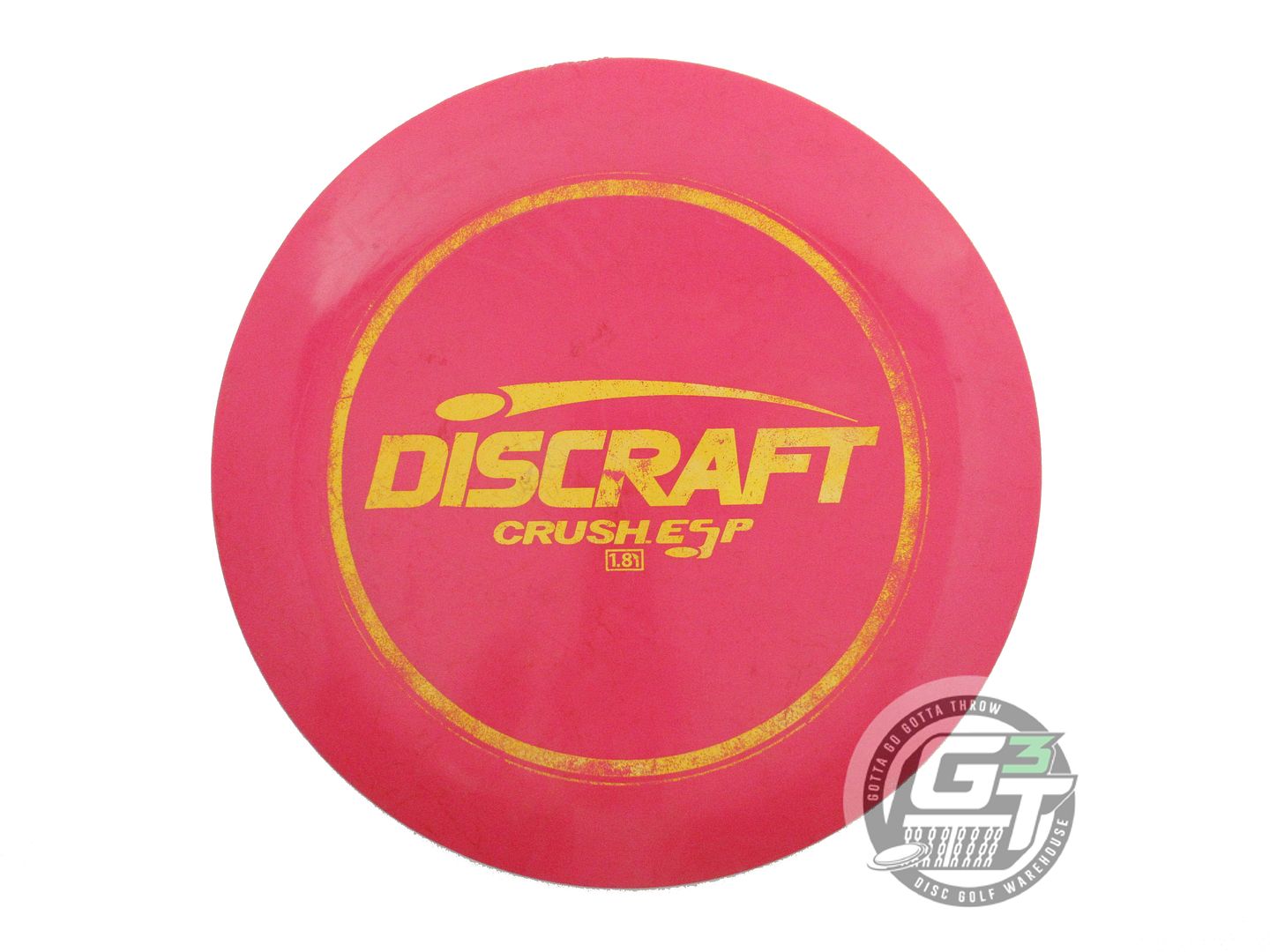 USED Discraft ESP Crush 172g Magenta Yellow Stamp PFN Distance Driver Golf Disc