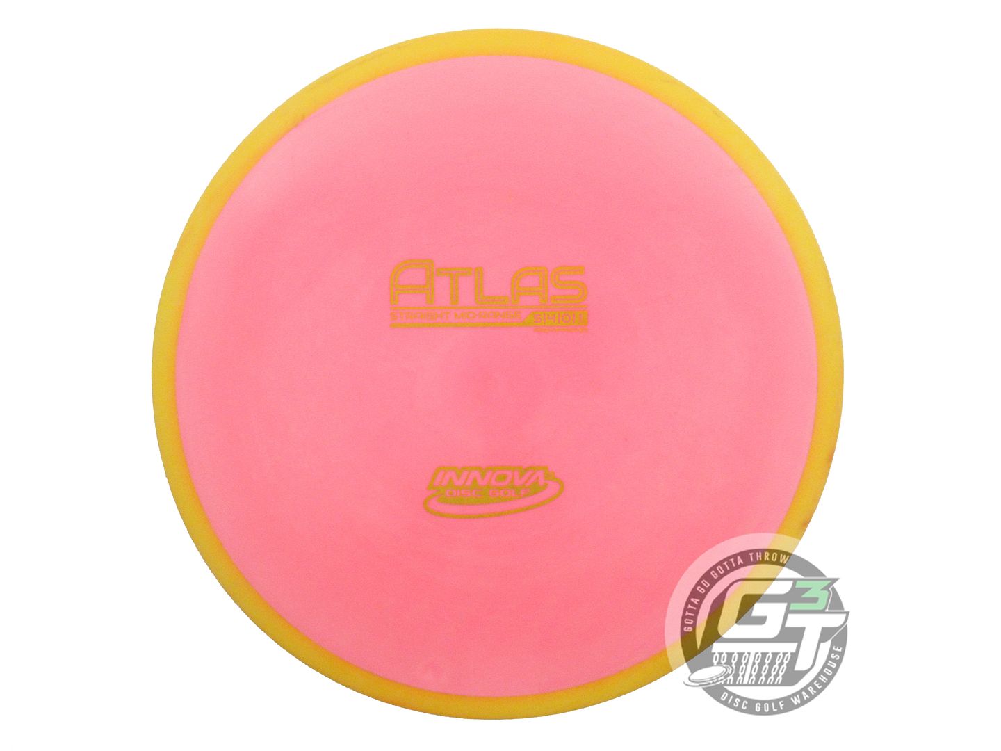 USED Innova Star Atlas 168g Pink Yellow Stamp Marigold Rim Midrange Golf Disc