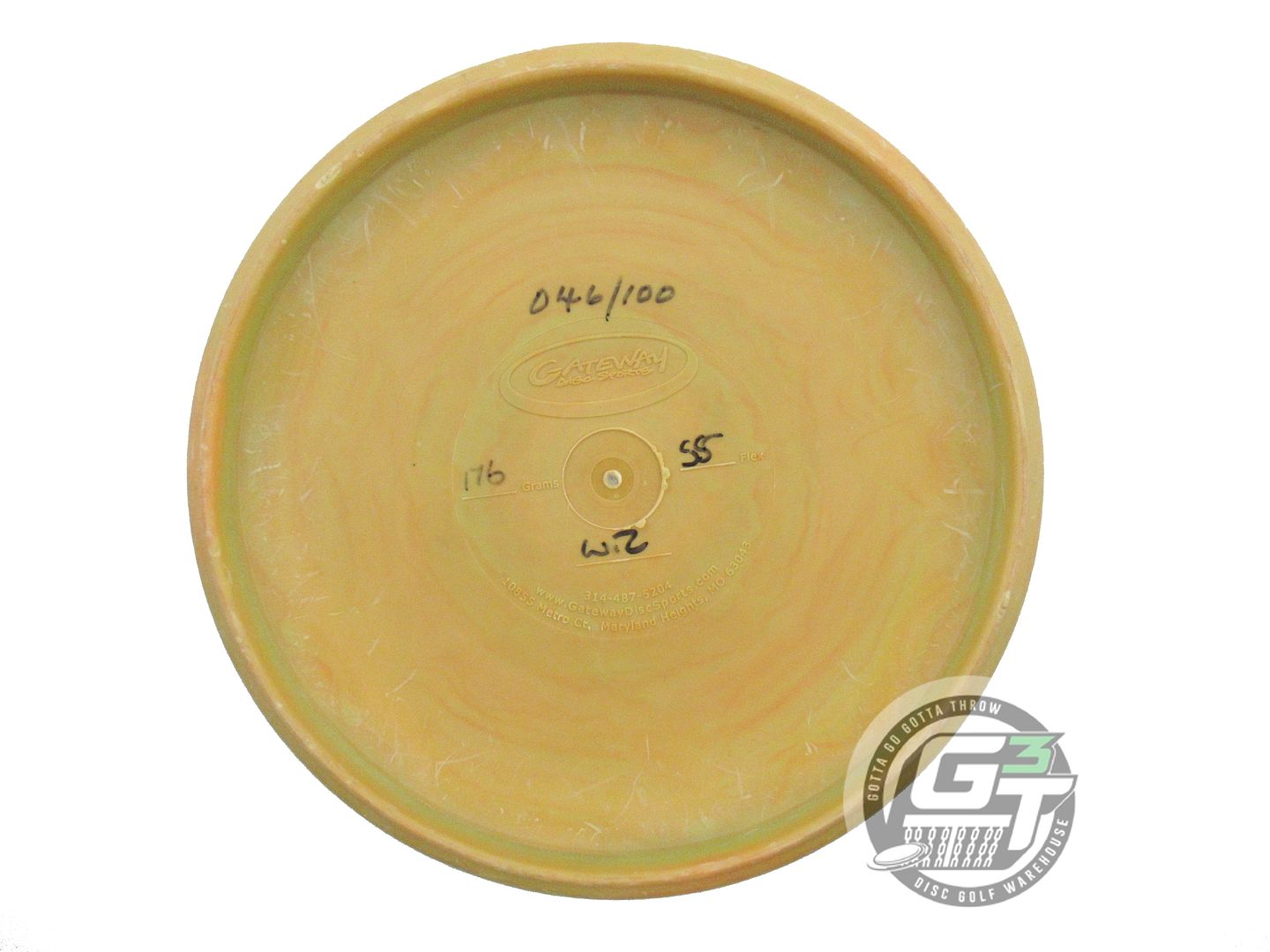 USED Gateway SureGrip SSS Wizard 176g Yellow Rainbow Foil Putter Golf Disc