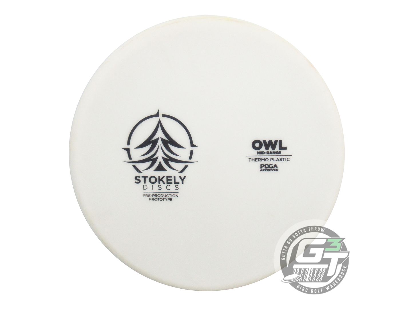 USED Stokely Discs PROTO Thermo Owl 172g White Black Stamp Midrange Golf Disc