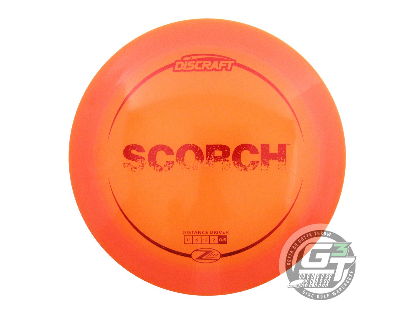 NOS Discraft Z Lite Scorch 162g Orange Red Weave Foil Distance Driver Golf Disc