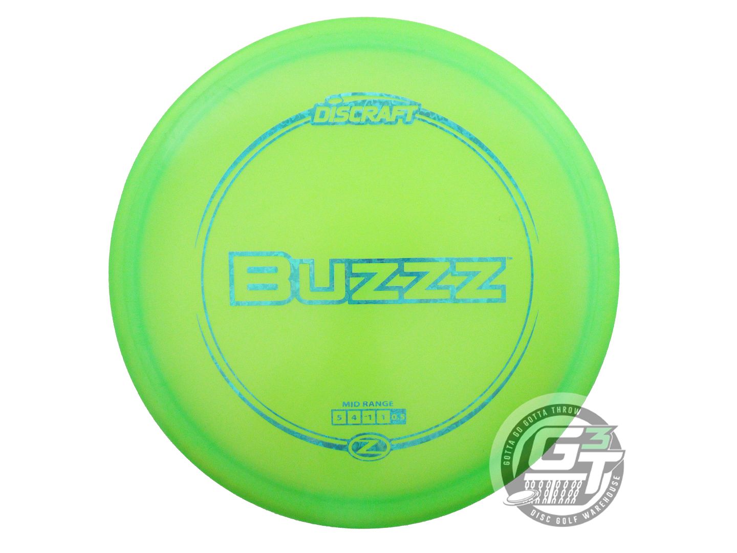 USED Discraft Z Buzzz 179g Lime Teal Heart Foil Midrange Golf Disc