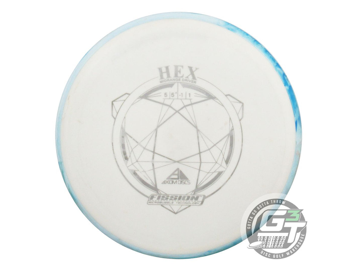 USED Axiom Discs Fission Hex 157g White Blue Rim Midrange Golf Disc