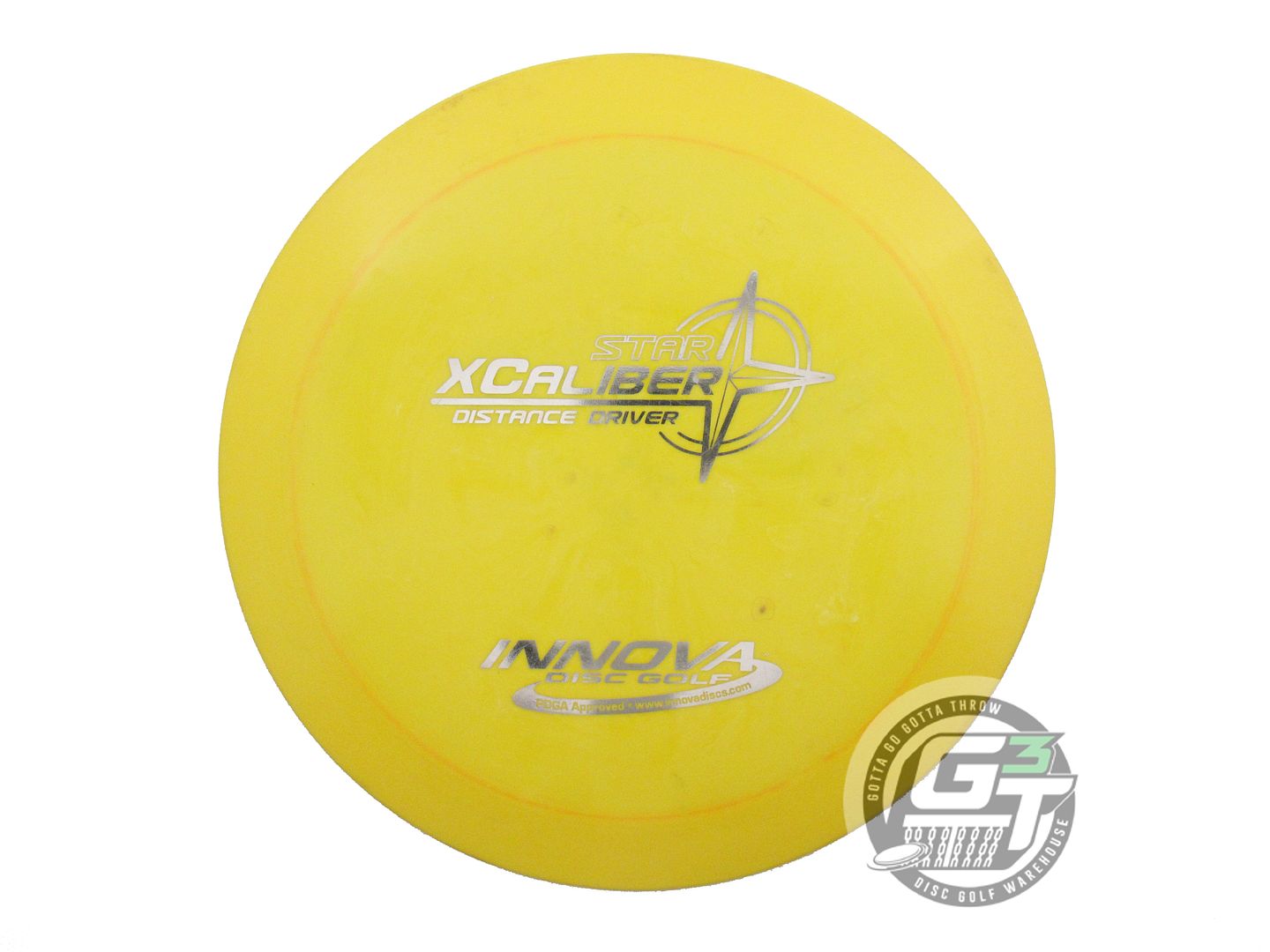USED Innova Star Xcaliber 173g Yellow Silver Foil PFN Distance Driver Golf Disc