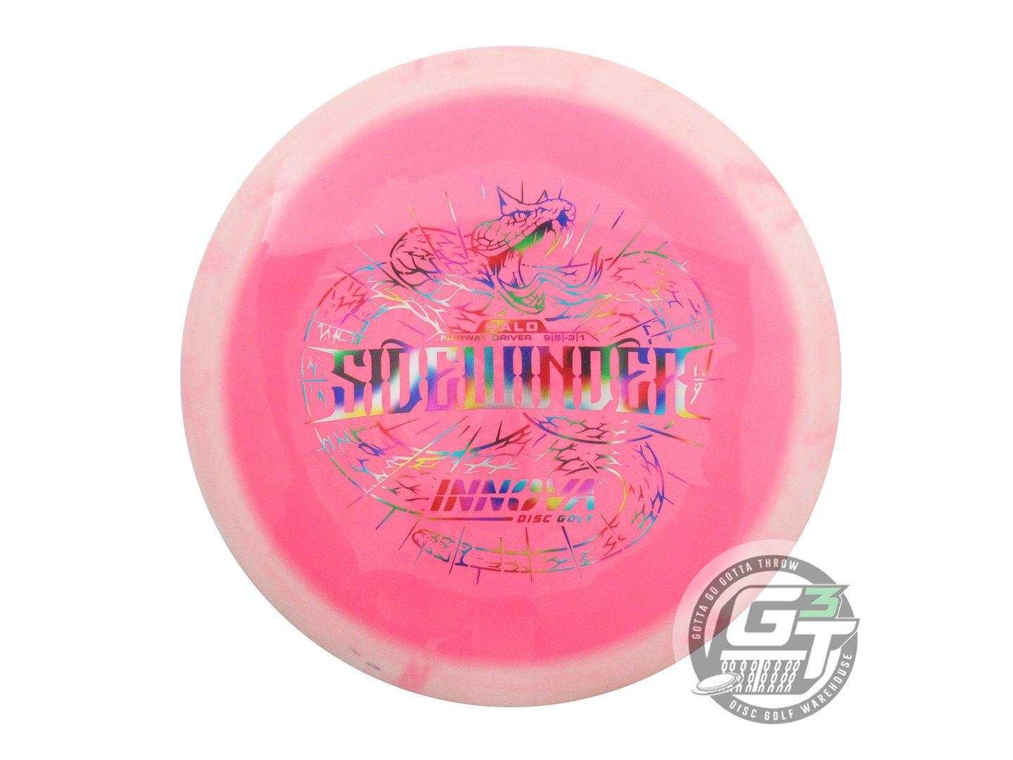 USED Innova Halo Star Sidewinder 165g White-Pink Distance Driver Golf Disc