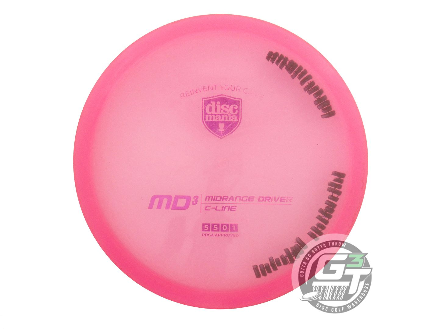 USED DiscMania C-Line MD3 176g Pink Purple Foil Midrange Golf Disc