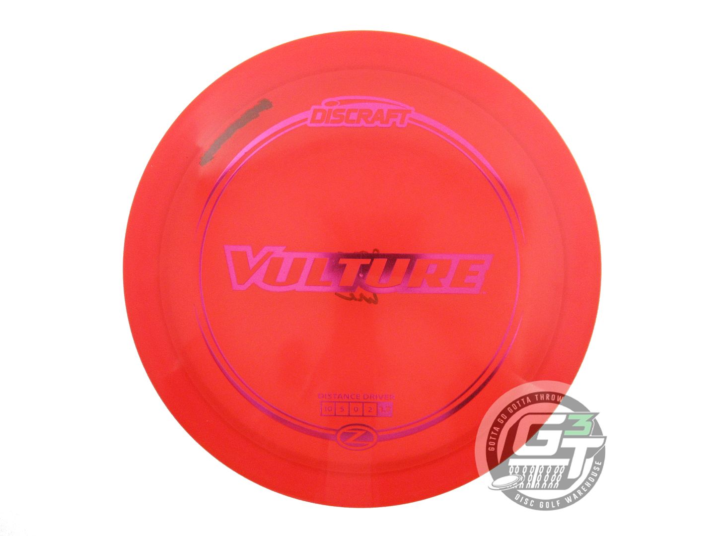 USED Discraft Z Vulture 173g Red Magenta Foil Distance Driver Golf Disc