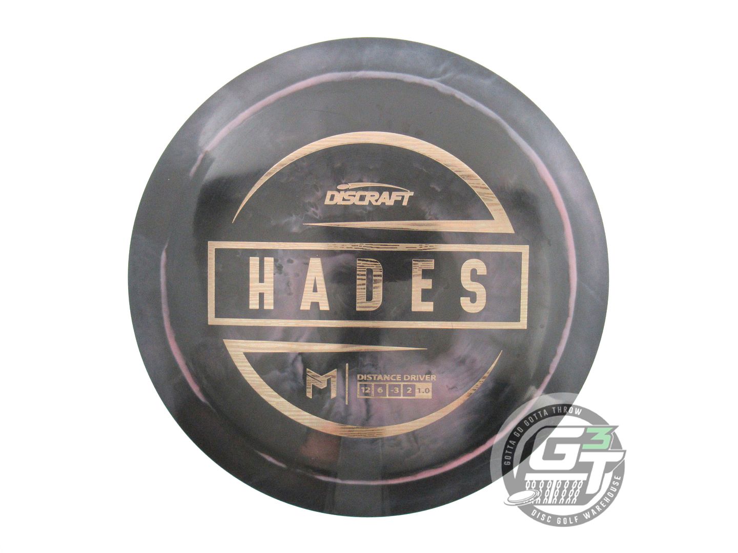 USED Discraft [McBETH] ESP Hades 174g Black-Pink Woodgrain Foil Driver Golf Disc