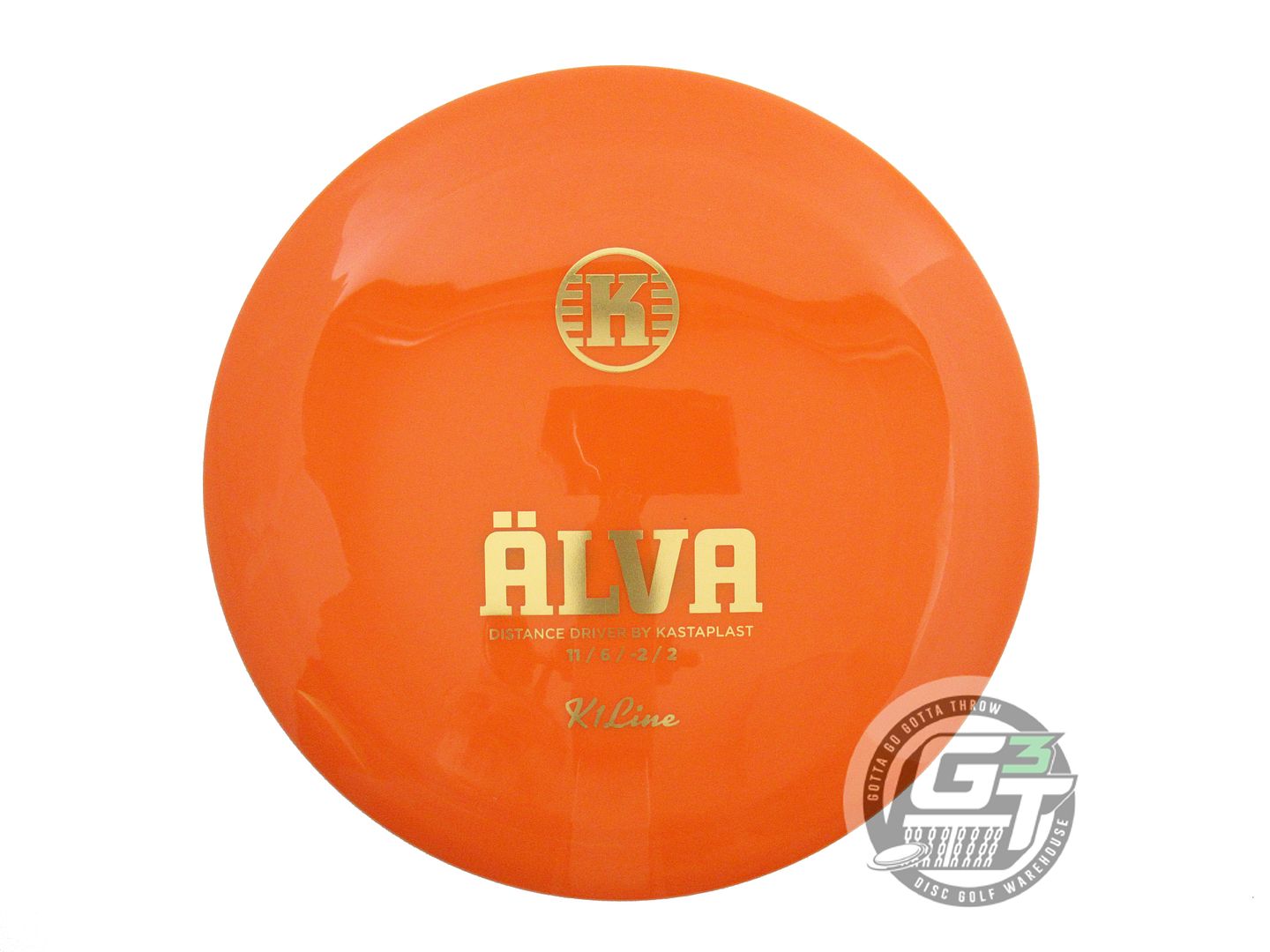 USED Kastaplast K1 Alva 170g Orange Gold Foil Distance Driver Golf Disc