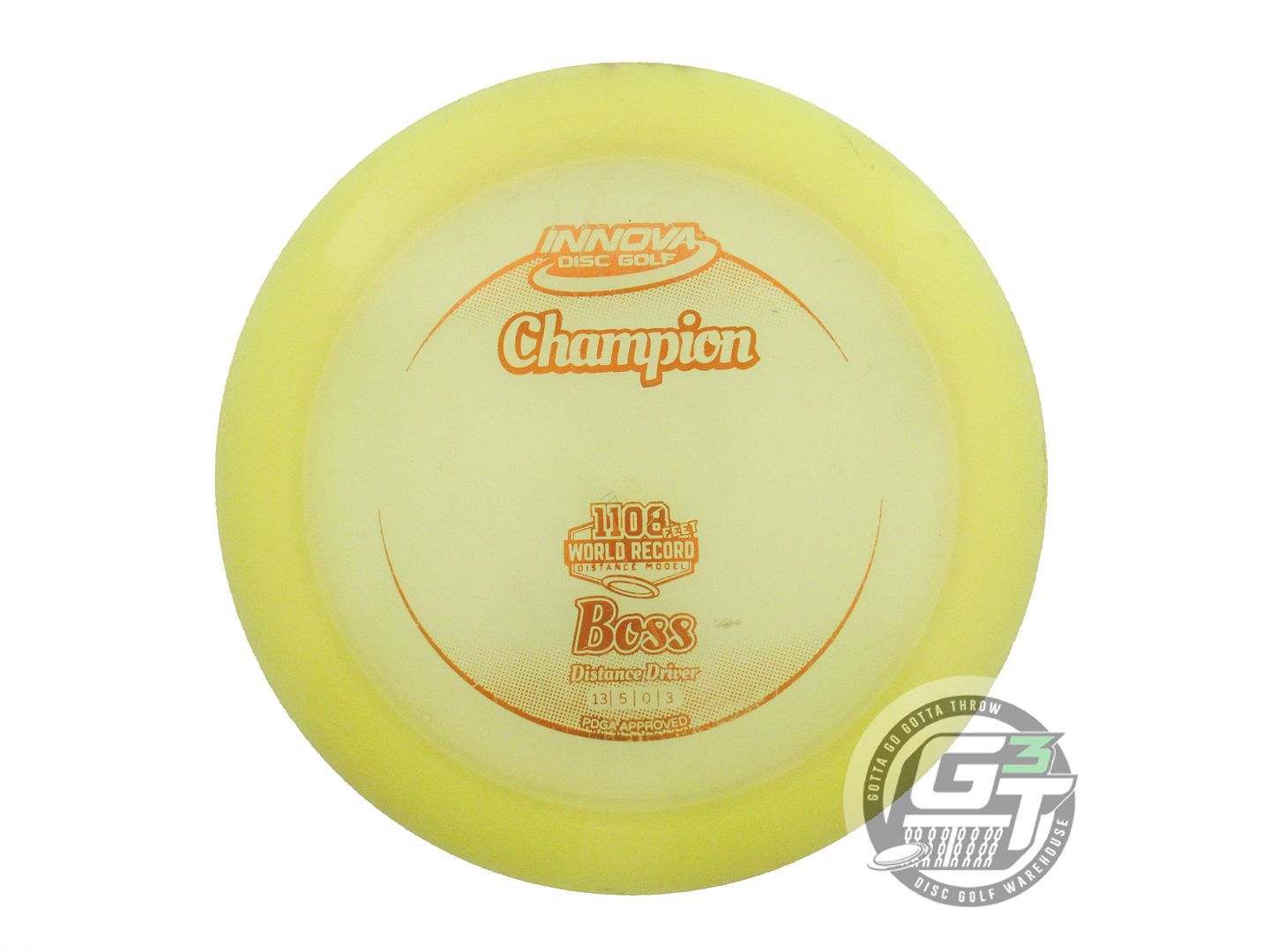 USED Innova Champion Boss 171g Yellow Orange Foil Distance Driver Golf Disc