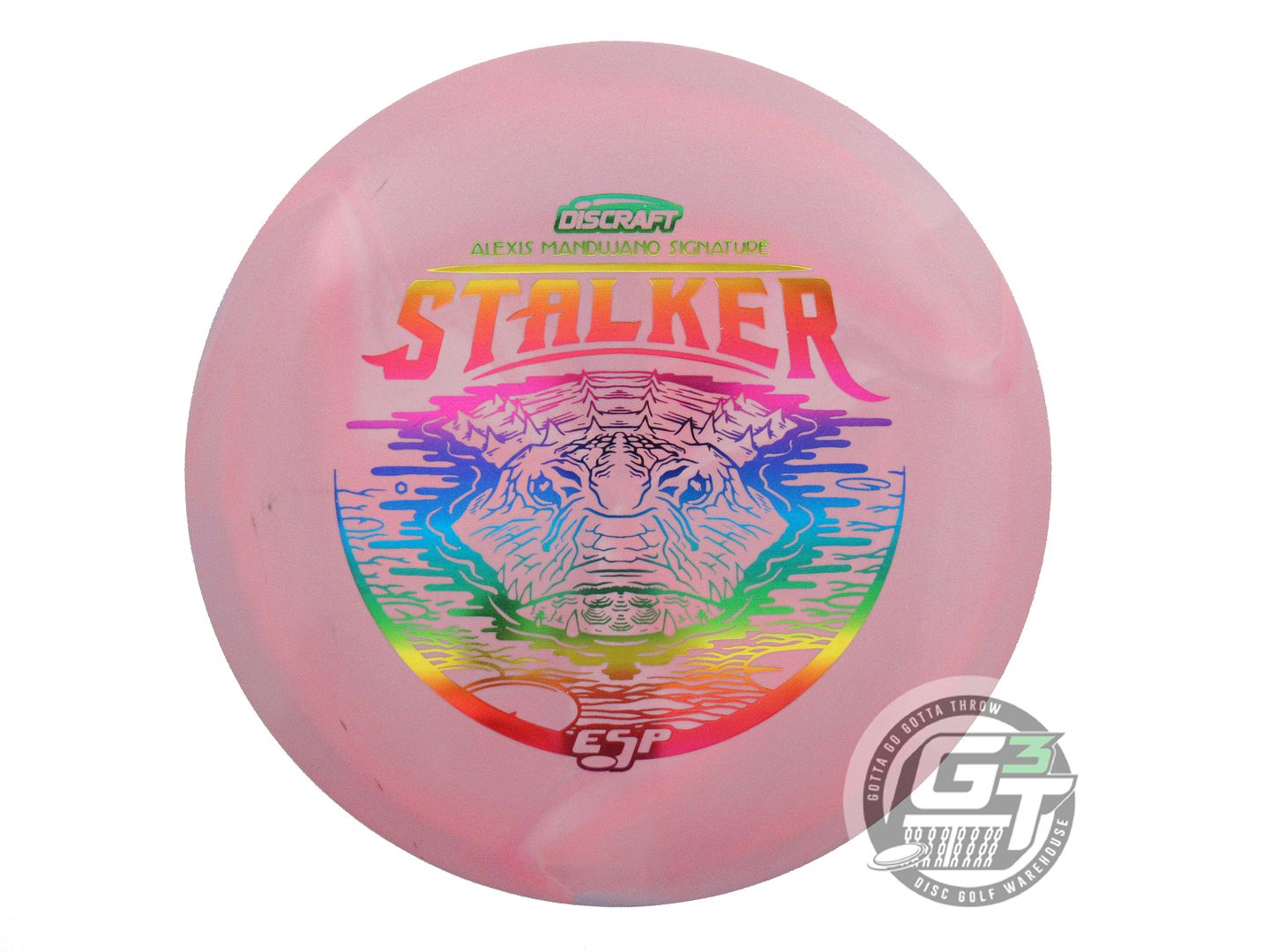 USED Discraft [MANDUJANO] ESP Stalker 180g Pink Rainbow Foil Fairway Driver Disc