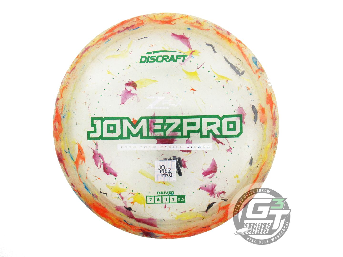 USED Discraft [JOMEZ] Jawbreaker Z FLX Cicada 175g Green Stamp Driver Golf Disc