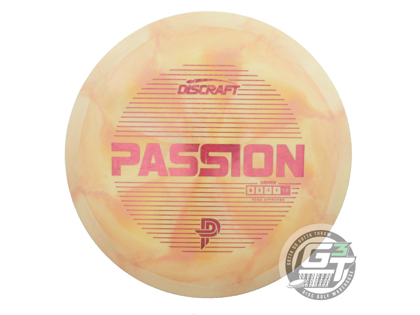 USED Discraft [PIERCE] ESP Passion 171g Marigold-Yellow Pink Tron Driver Disc