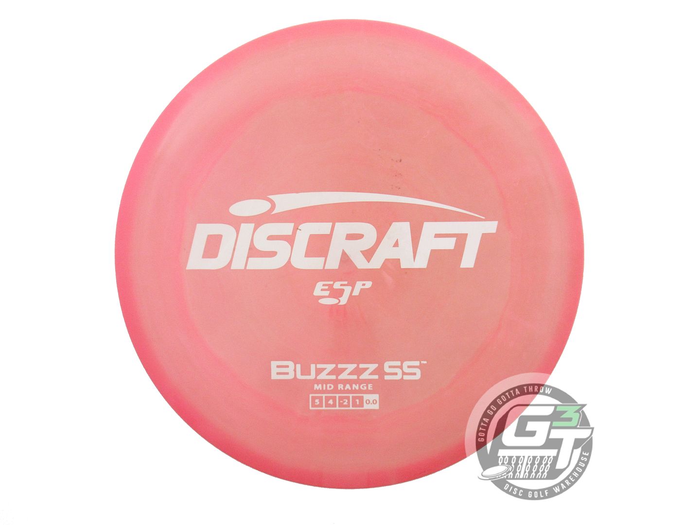 USED Discraft ESP Buzzz SS 169g Pink White Stamp Midrange Golf Disc