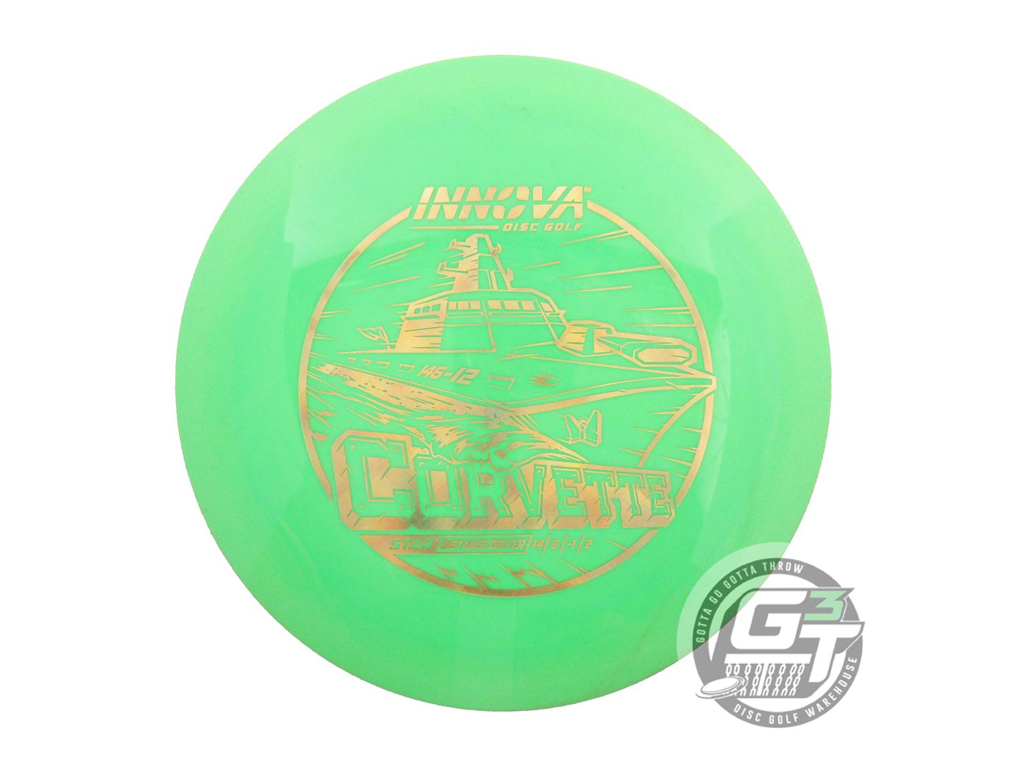 USED Innova Star Corvette 167g Lime Gold Pixel Foil Distance Driver Golf Disc