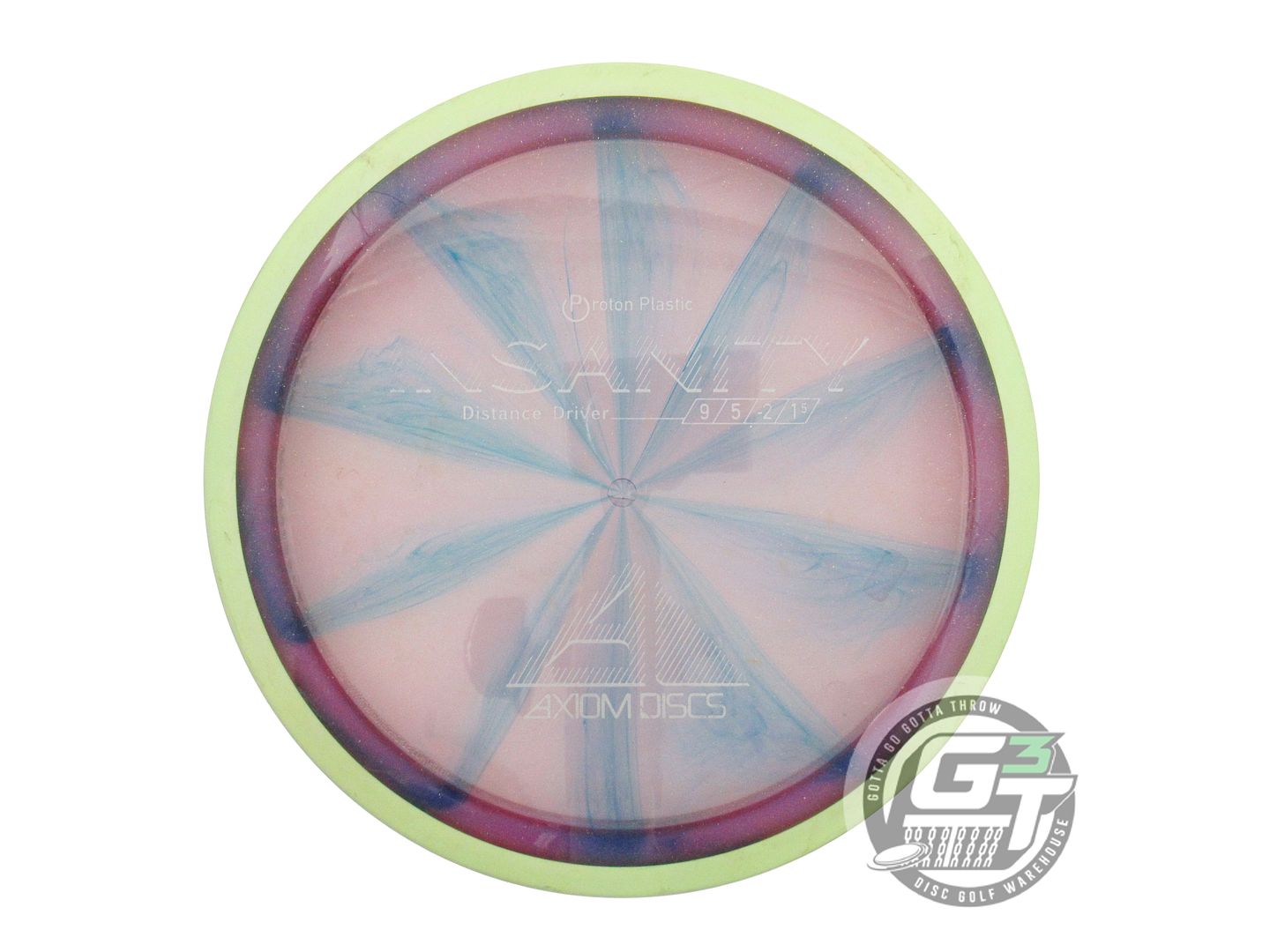 USED Axiom Discs Proton Insanity 173g Pink-Blue Lime Rim Distance Driver Disc