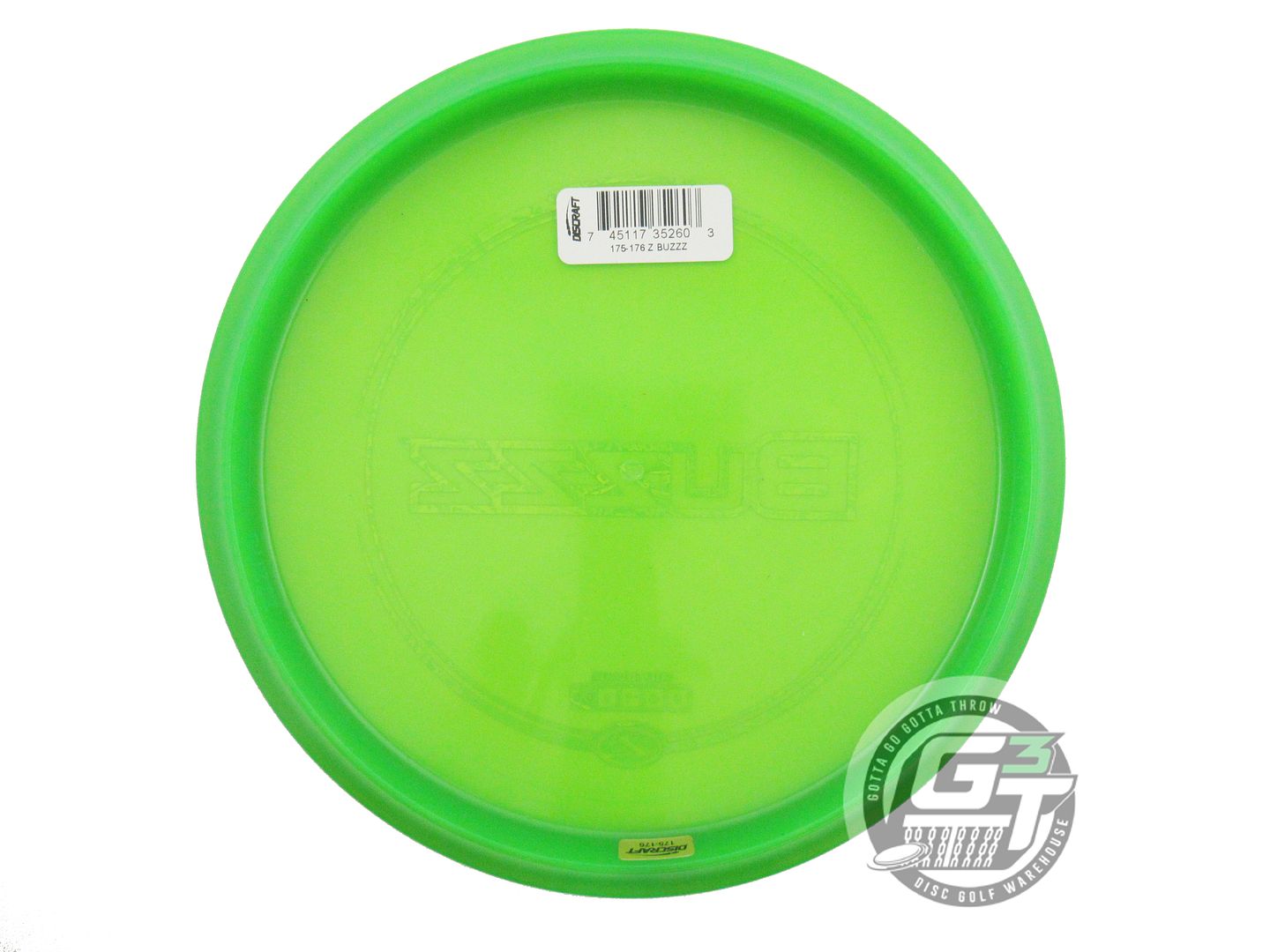 NOS Discraft Z Buzzz 177g Lime Holo Logo Foil Midrange Golf Disc