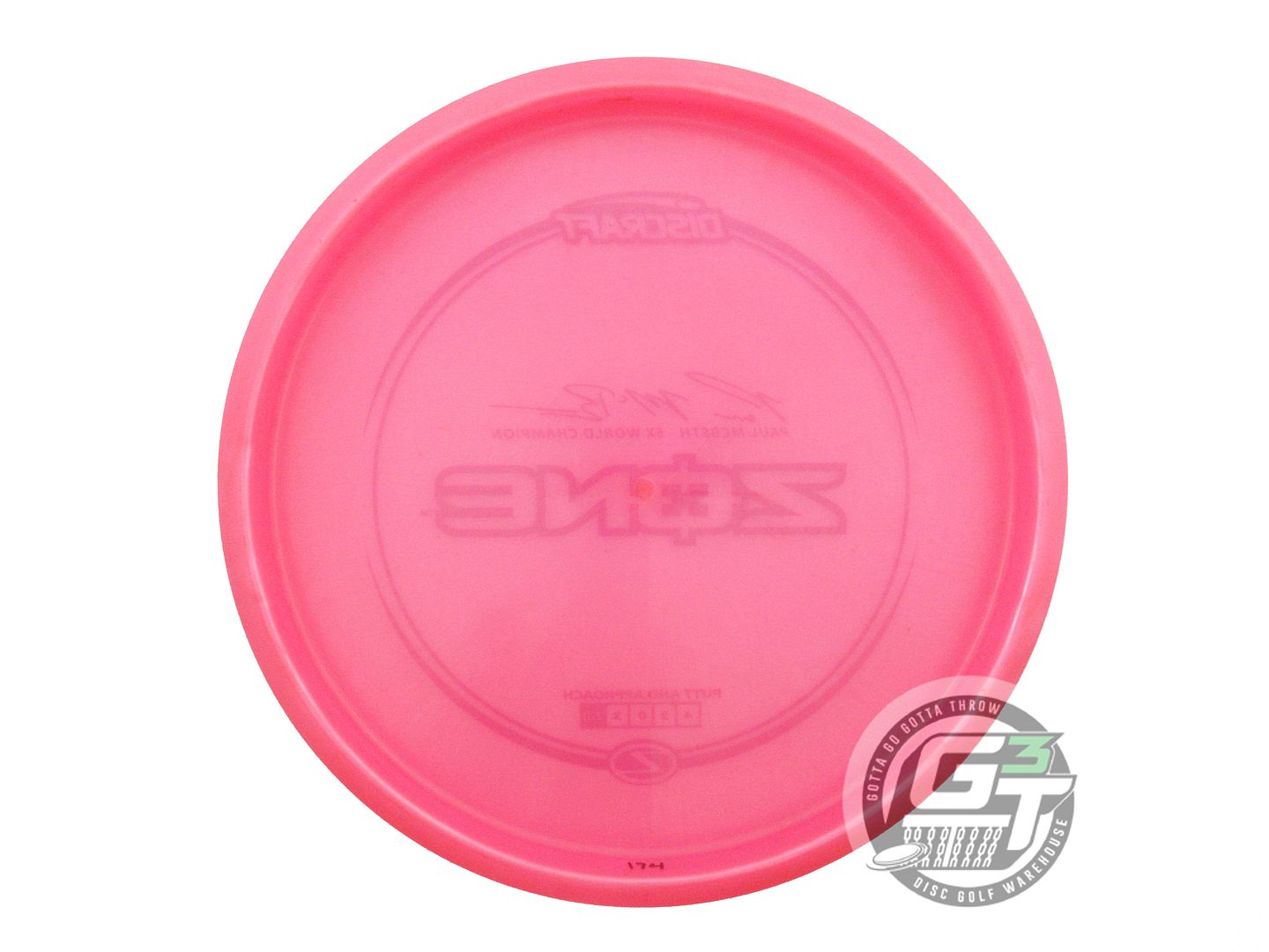 USED Discraft [McBETH] Z Zone 174g Pink Pink Stamp Putter Golf Disc