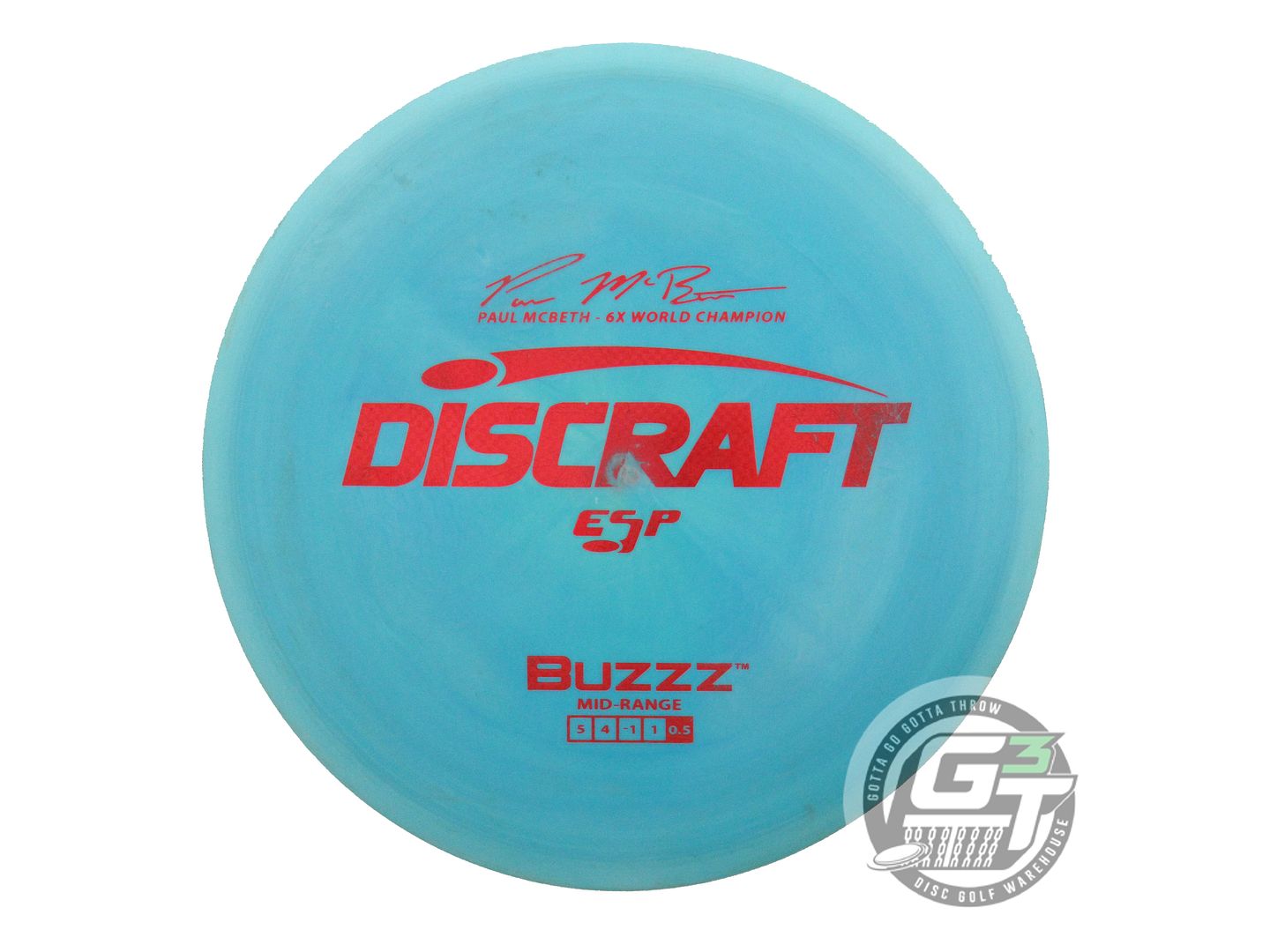 USED Discraft [McBETH] ESP Buzzz 176g Teal Red Weave Foil Midrange Golf Disc