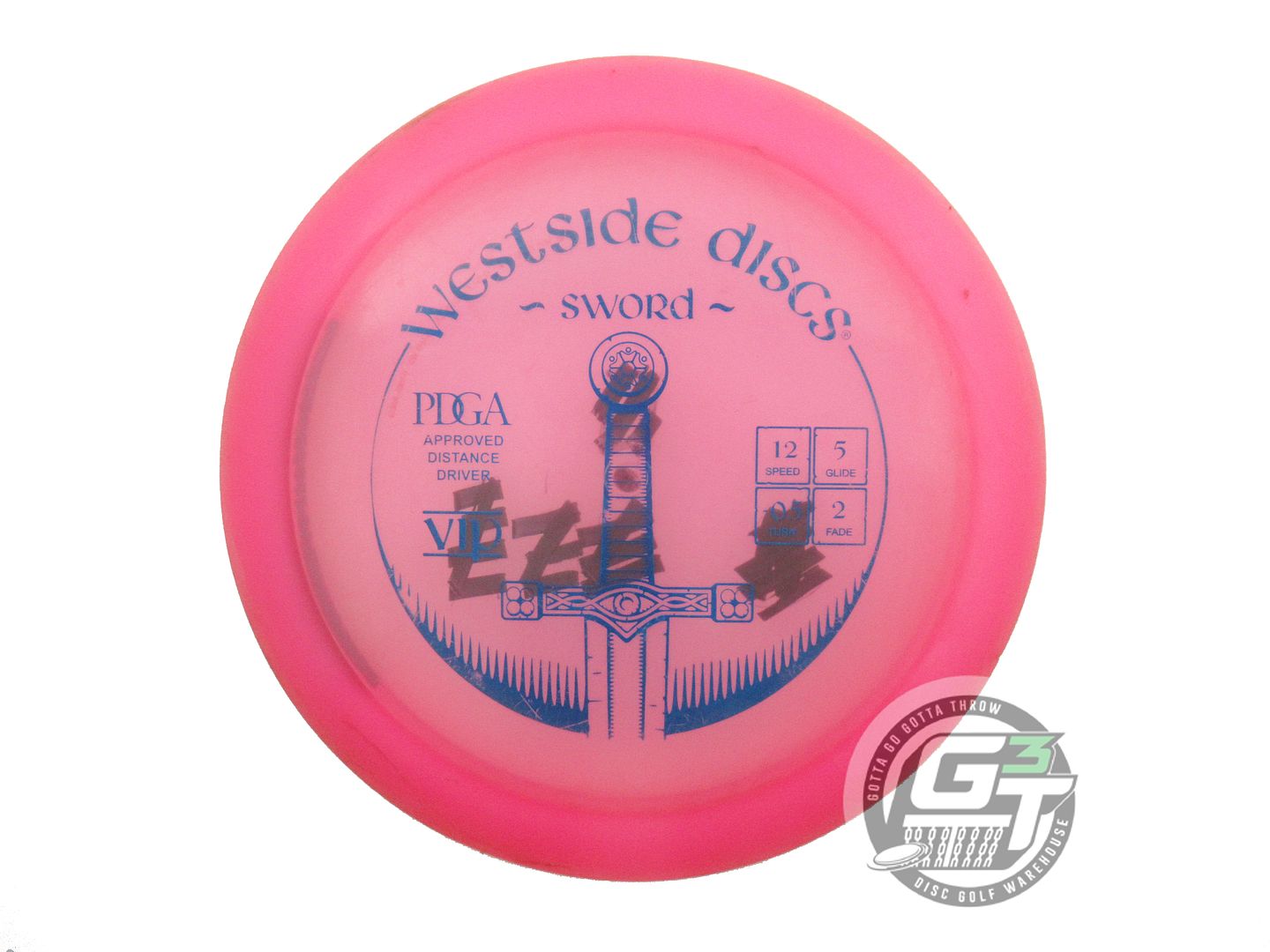 USED Westside Discs VIP Sword 173g Pink Blue Foil Distance Driver Golf Disc