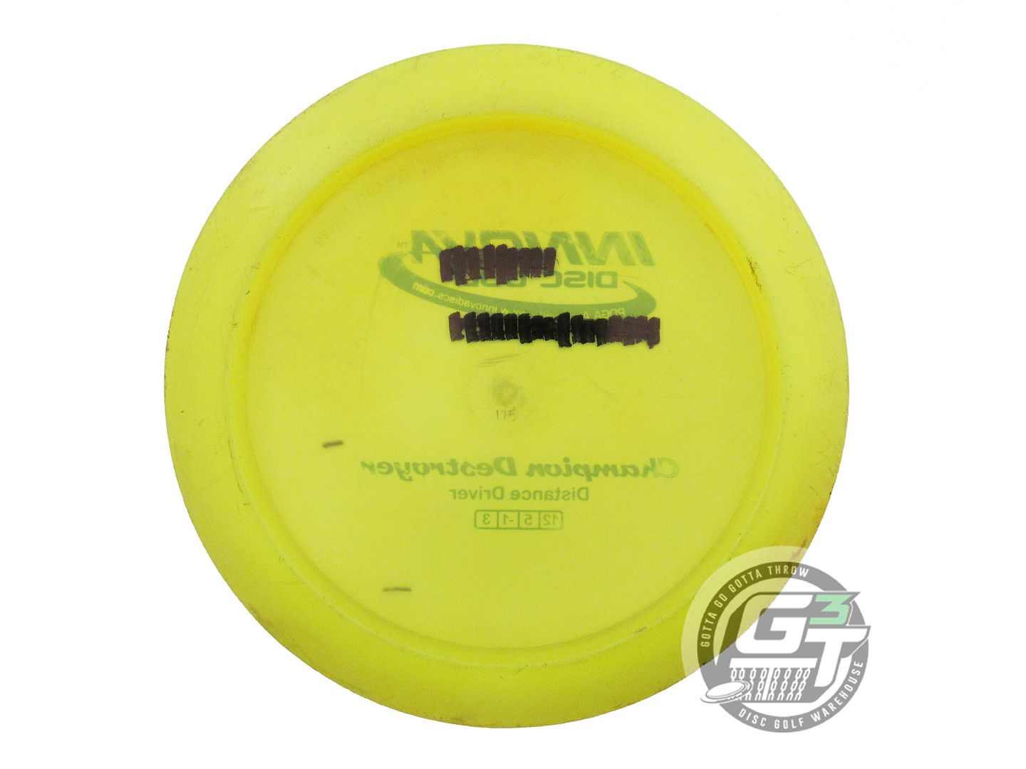 USED Innova Champion Destroyer 175g Yellow Blue Foil Distance Driver Golf Disc