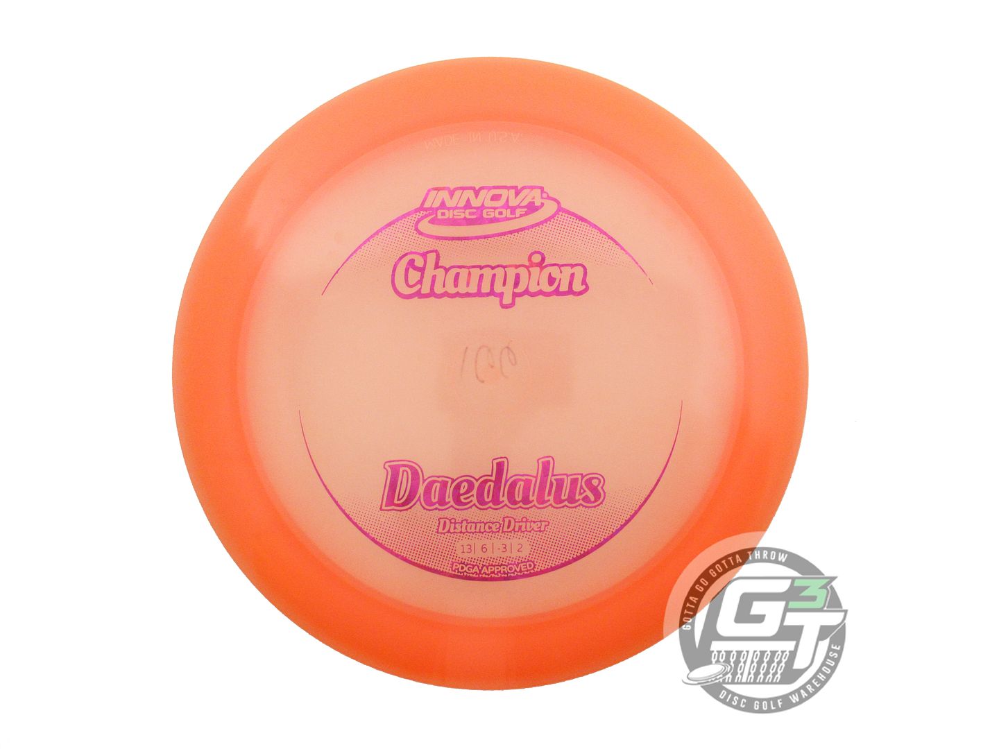 USED Innova Champion Daedalus 166g Coral Magenta Shatter Distance Driver Disc
