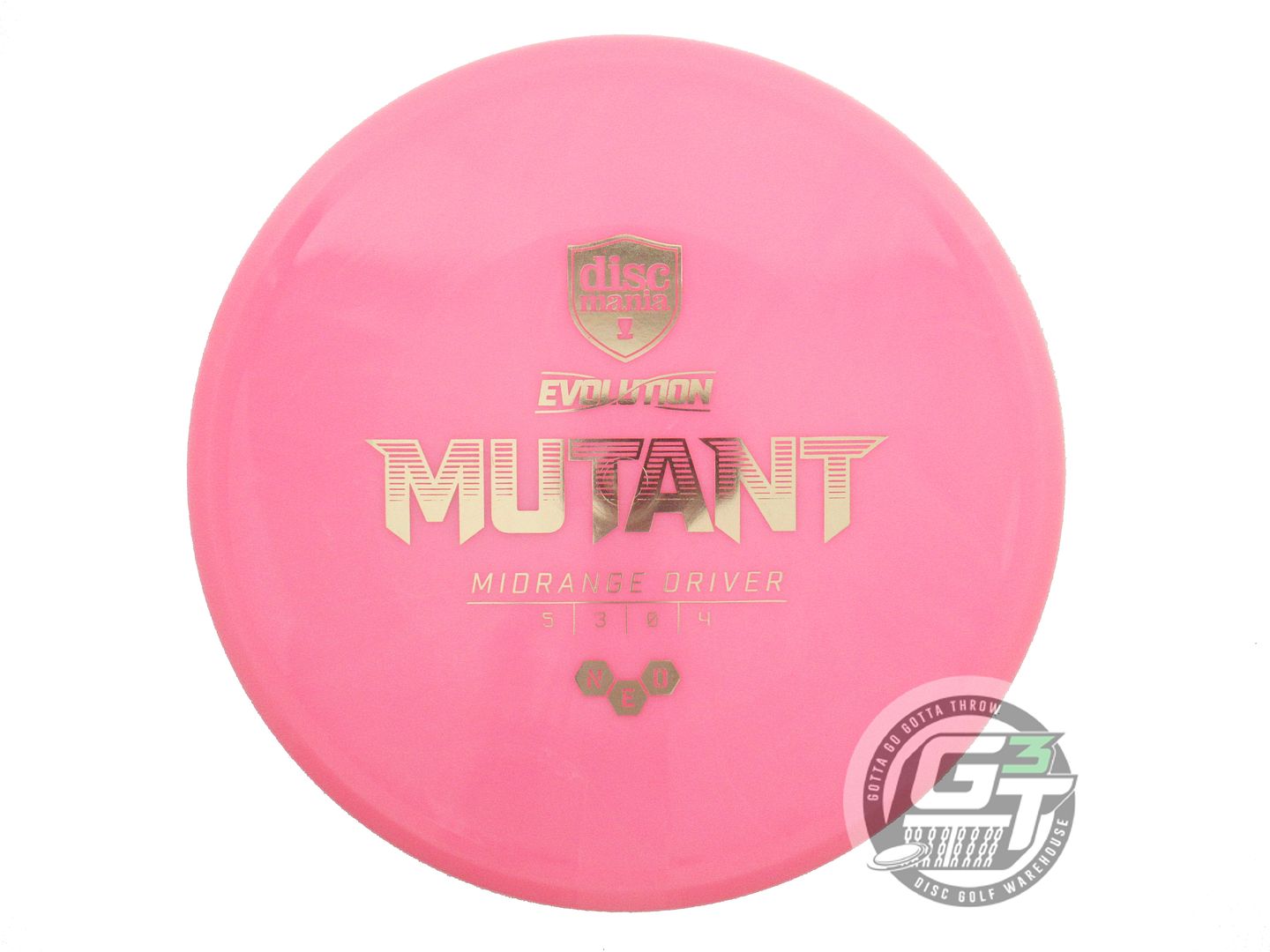 USED DiscMania Neo Mutant 175g Pink Gold Foil Midrange Golf Disc