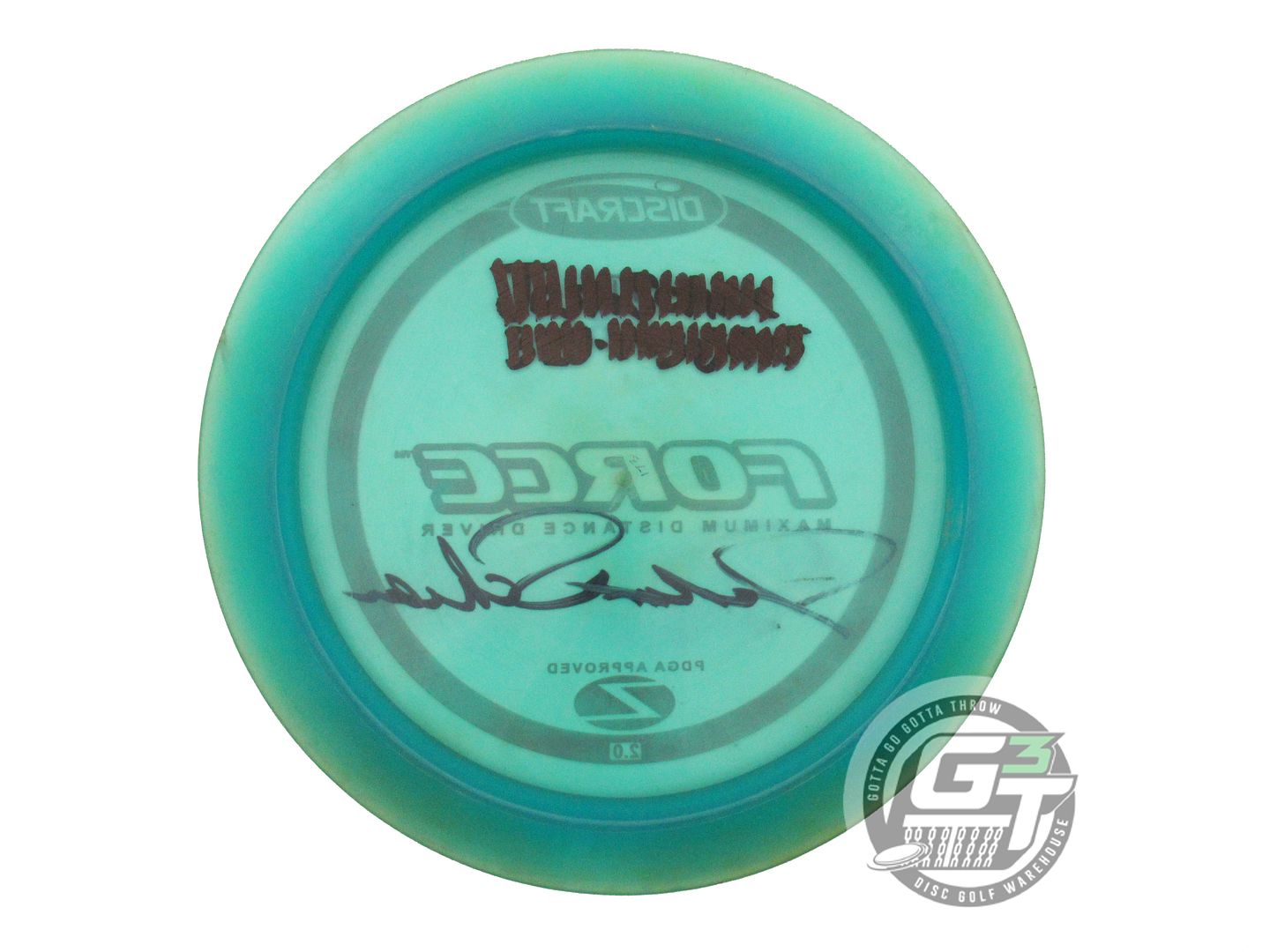 USED Discraft Z Force 172g Teal Gray Stamp Distance Driver Golf Disc