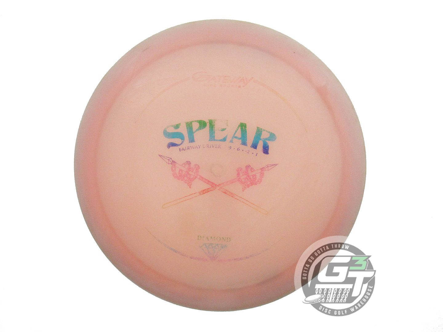 USED Gateway Diamond Spell 173g Pink Rainbow Foil Distance Driver Golf Disc