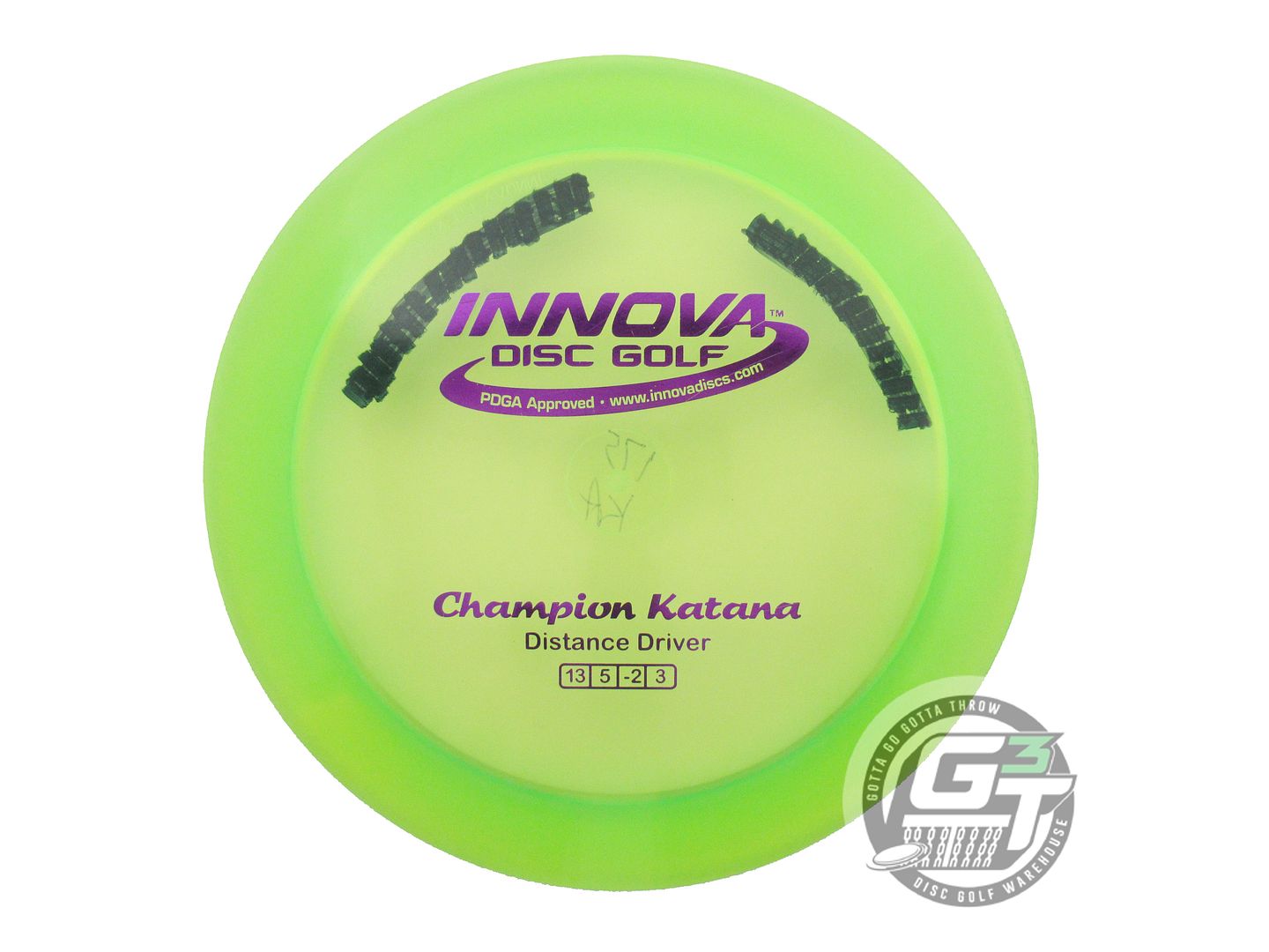 USED Innova Champion Katana 175g Lime Purple Foil Distance Driver Golf Disc