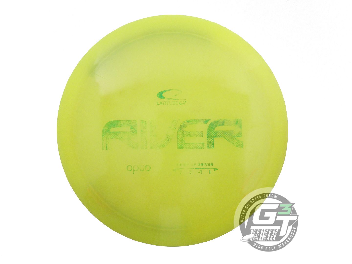 USED Latitude 64 Opto River 173g Yellow Green Foil Fairway Driver Golf Disc