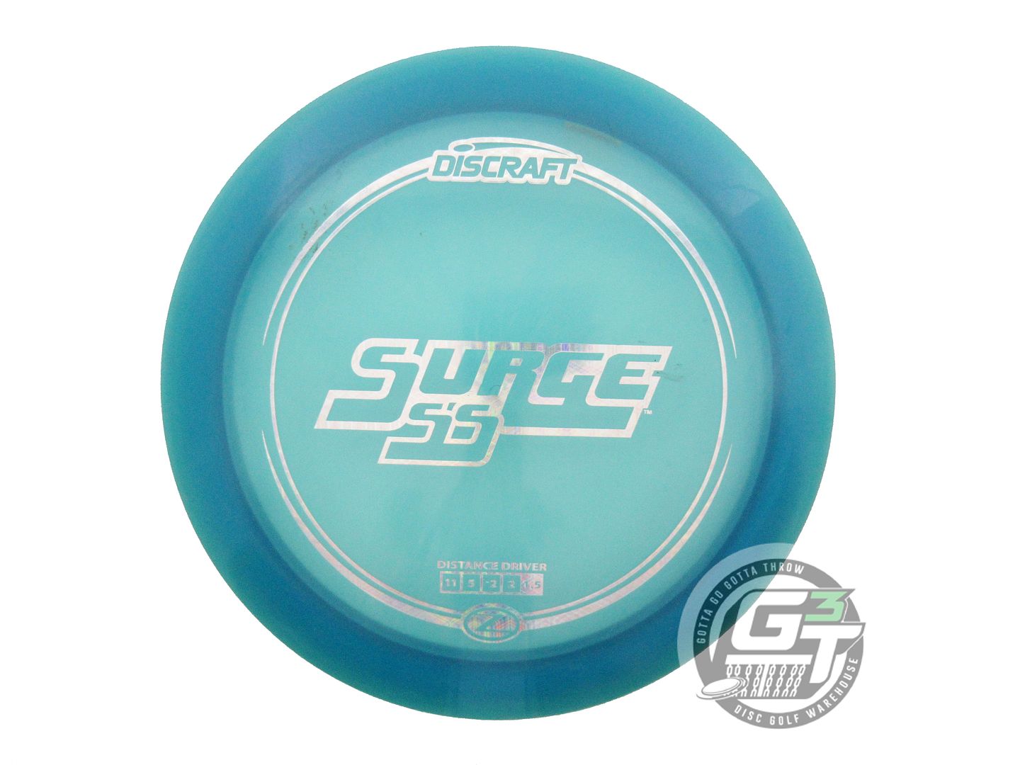 USED Discraft Z Surge SS 175g Blue Silver Tron Foil Distance Driver Golf Disc