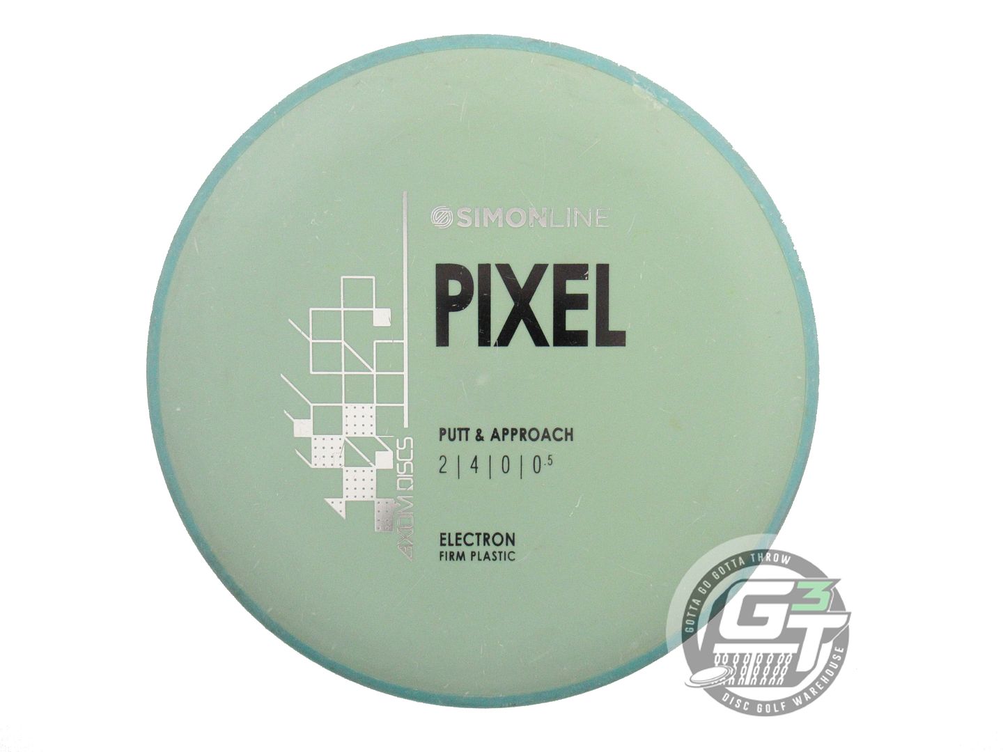 USED Axiom Discs Electron Firm Pixel 173g Green Teal Rim Putter Disc