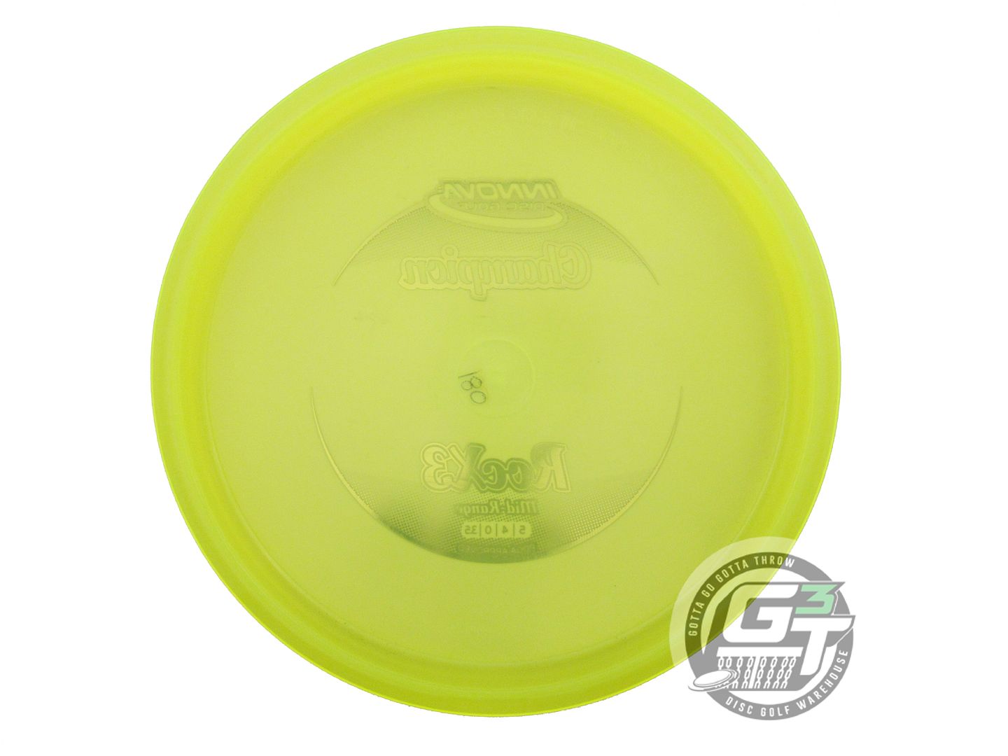 NOS Innova Champion RocX3 180g Yellow Purple Foil Midrange Golf Disc