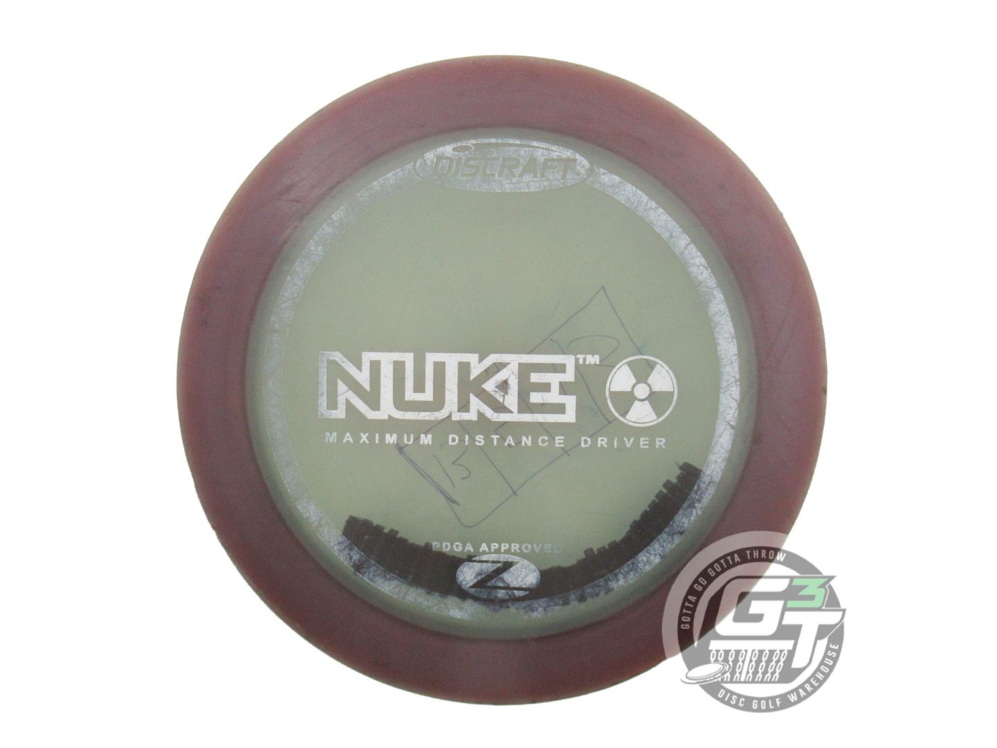 USED Discraft Z Nuke 172g Purple White Stamp PFN Distance Driver Golf Disc