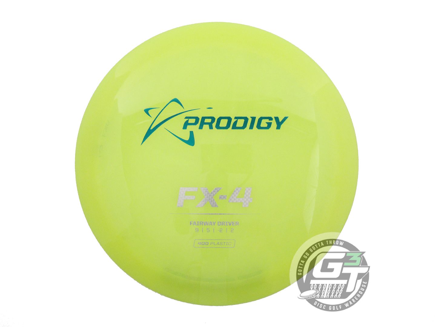 USED Prodigy Discs 400 FX4 173g Yellow Teal & Weave Foil Fairway Driver Disc
