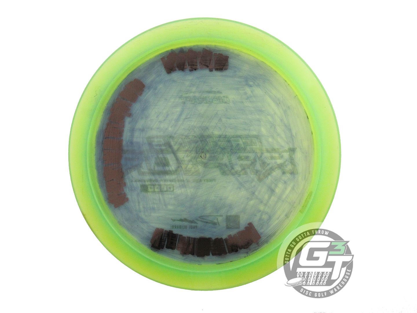 USED Discraft [CAPTAIN'S] Z Raptor 176g Lime Green Shatter Foil Driver Golf Disc