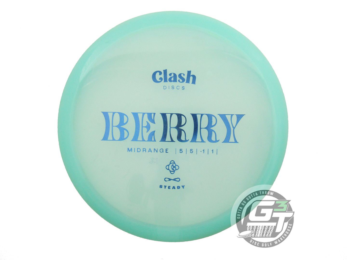 USED Clash Discs Steady Berry 176g Seafoam Blue Foil Midrange Golf Disc